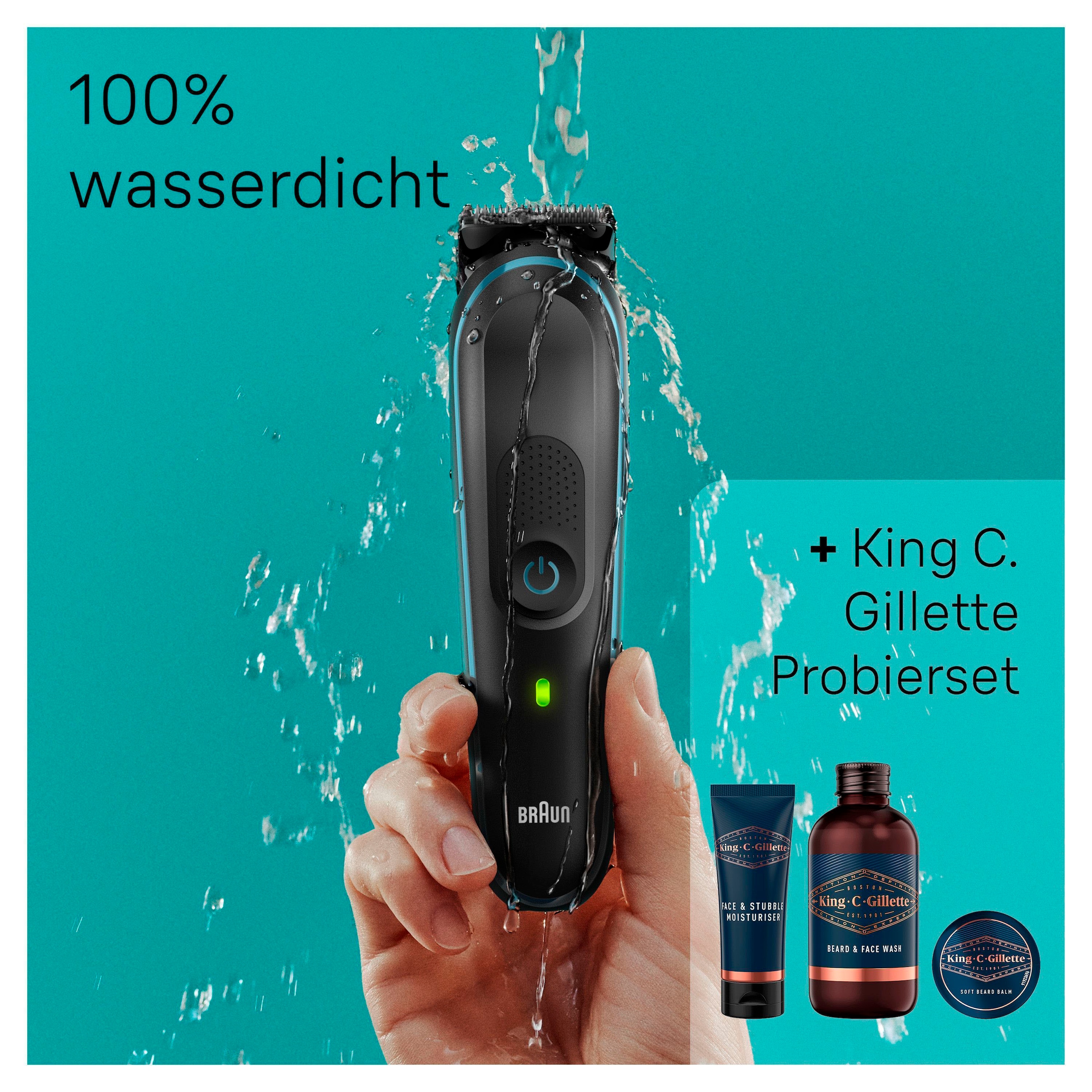Braun Haarschneider »All-In-One Styling Set MGK5411«, King C. Gillette Probierset, Wet&Dry
