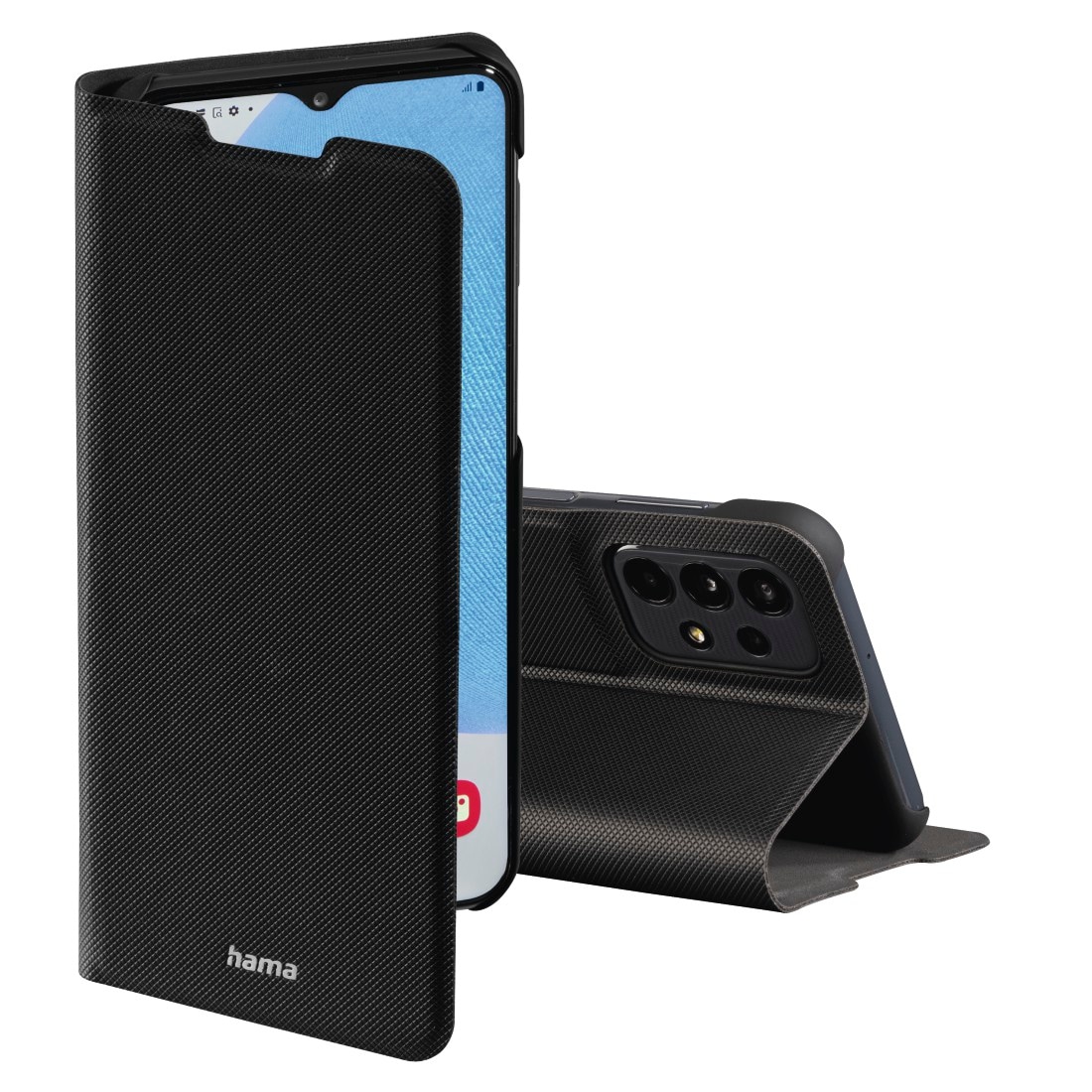 Hama Smartphone-Hülle »Booklet für Samsung Galaxy A23 4G, Samsung Galaxy A23 5G, schwarz«, Samsung Galaxy A23 4G-Samsung Galaxy A23 5G, schlankes Design, Mit Standfunktion und Einsteckfächer