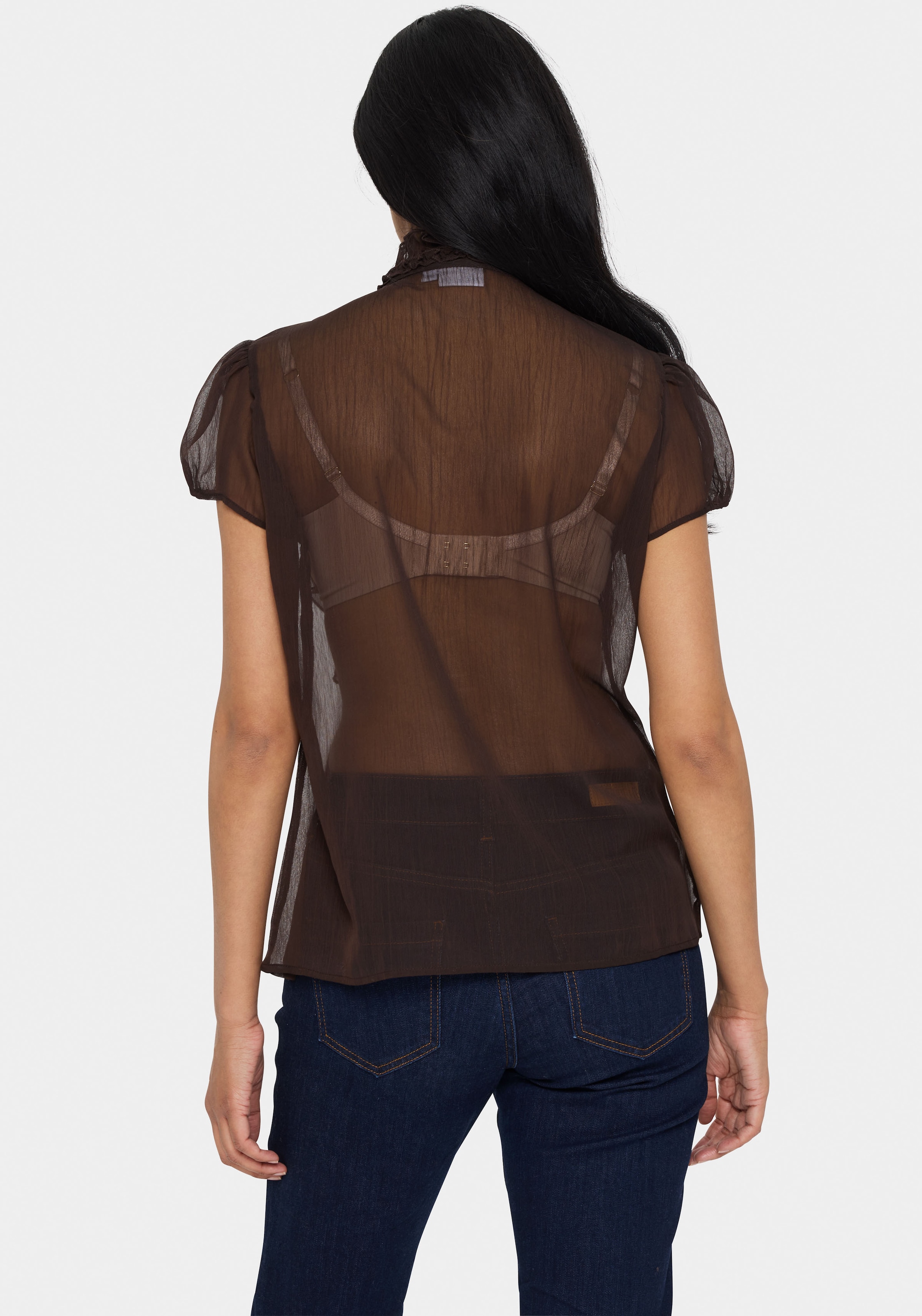 Saint Tropez Rüschenbluse »LiljaSZ Crinkle SS Shirt«