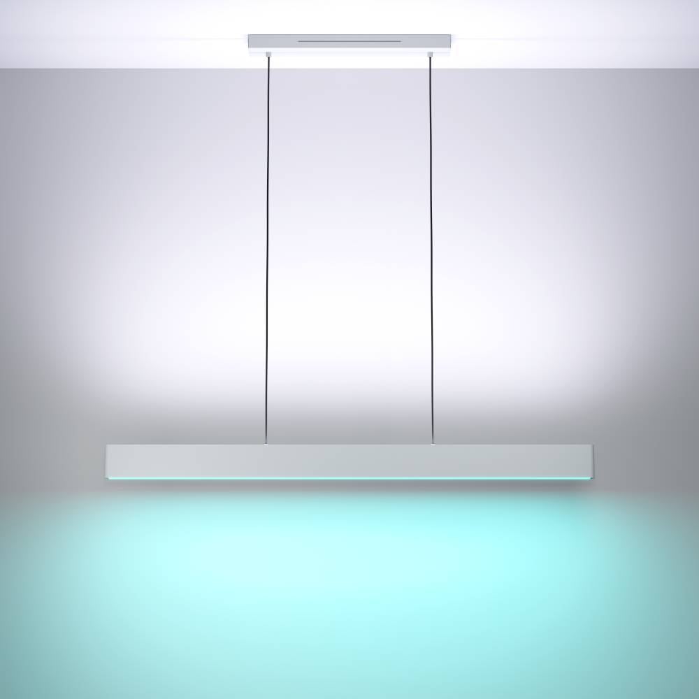 EGLO Hängeleuchte »ANDREAS-Z Hängelampe weiß, ZigBee 3.0, Pendelleuchte, Pendellampe«, 2 flammig, Leuchtmittel LED-Modul | LED fest integriert, Timer, App / Sprachsteuerung Alexa, 117x7x110cm, exkl. Fernbedienung
