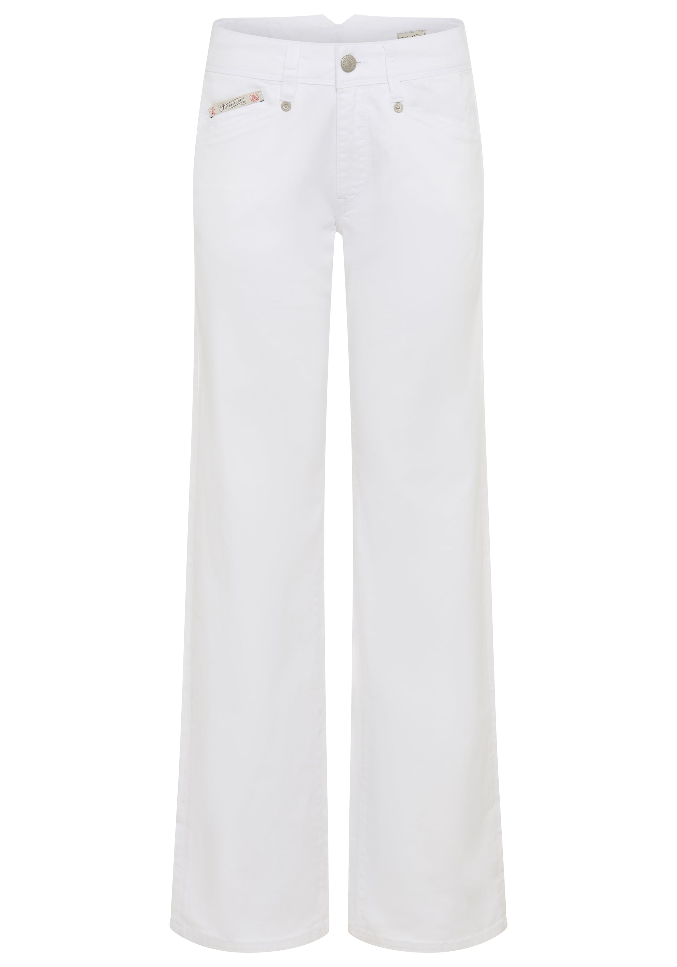Herrlicher Straight-Jeans »Prime New Denim White Stretch« mit Spitzbund und Keileinsätzen, High Waist