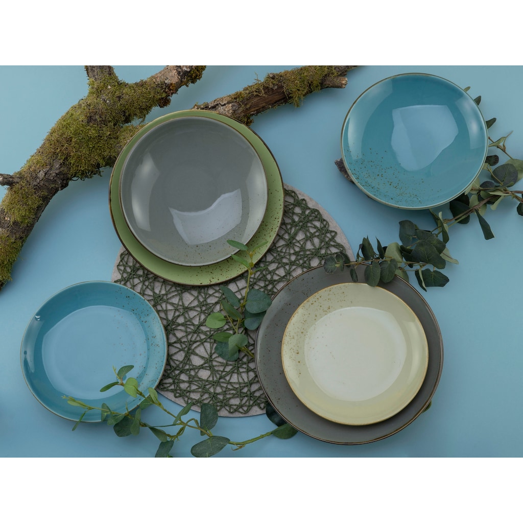 CreaTable Tafelservice »Geschirr-Set NATURE COLLECTION«, (Set, 12 tlg., Teller Set für 4 Personen)