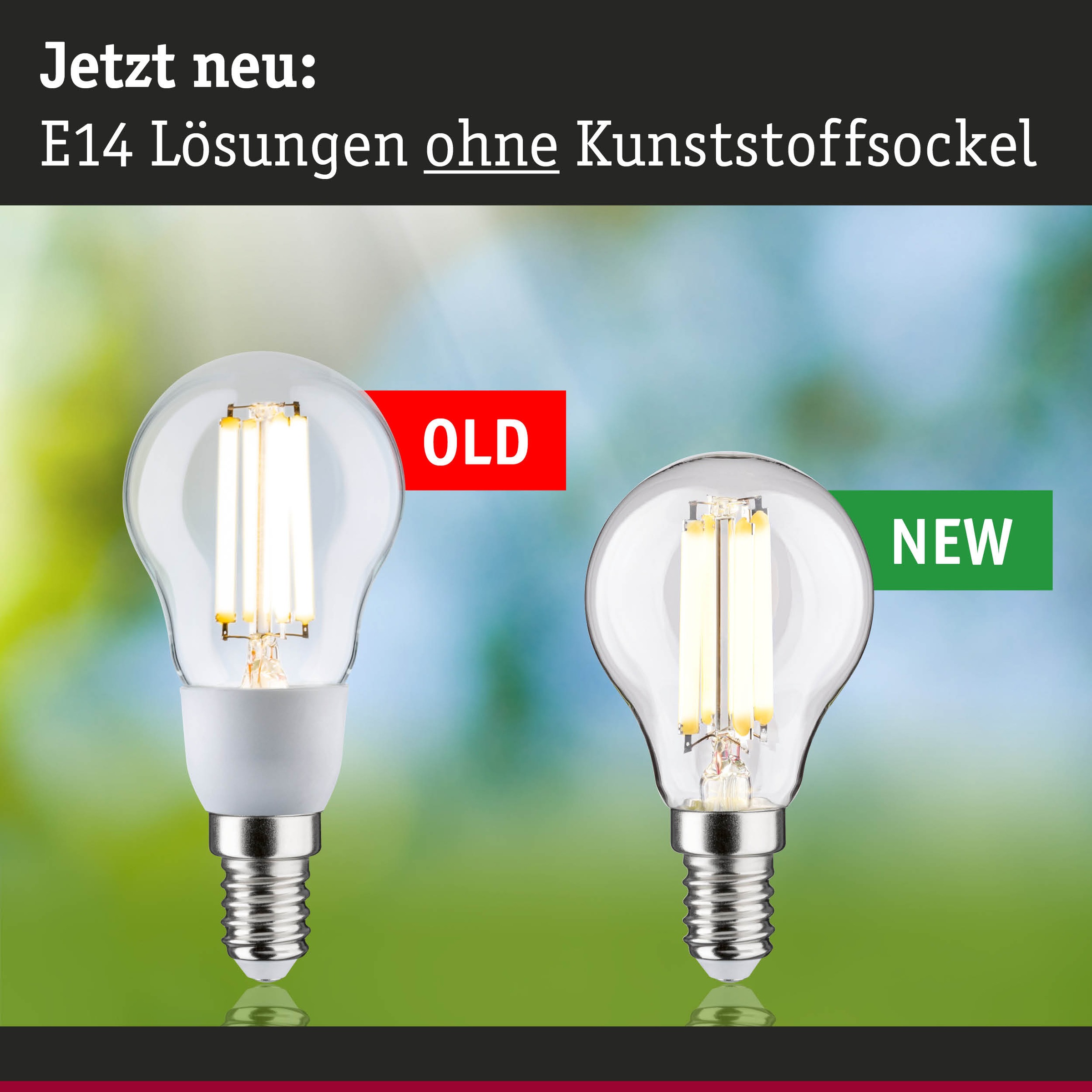 Paulmann LED-Leuchtmittel »Efficient-Line Filament 230V LEDTropfen E14 3 St.525lm 2,5W 3000K Klar« E14 3 Stk. Warmweiß