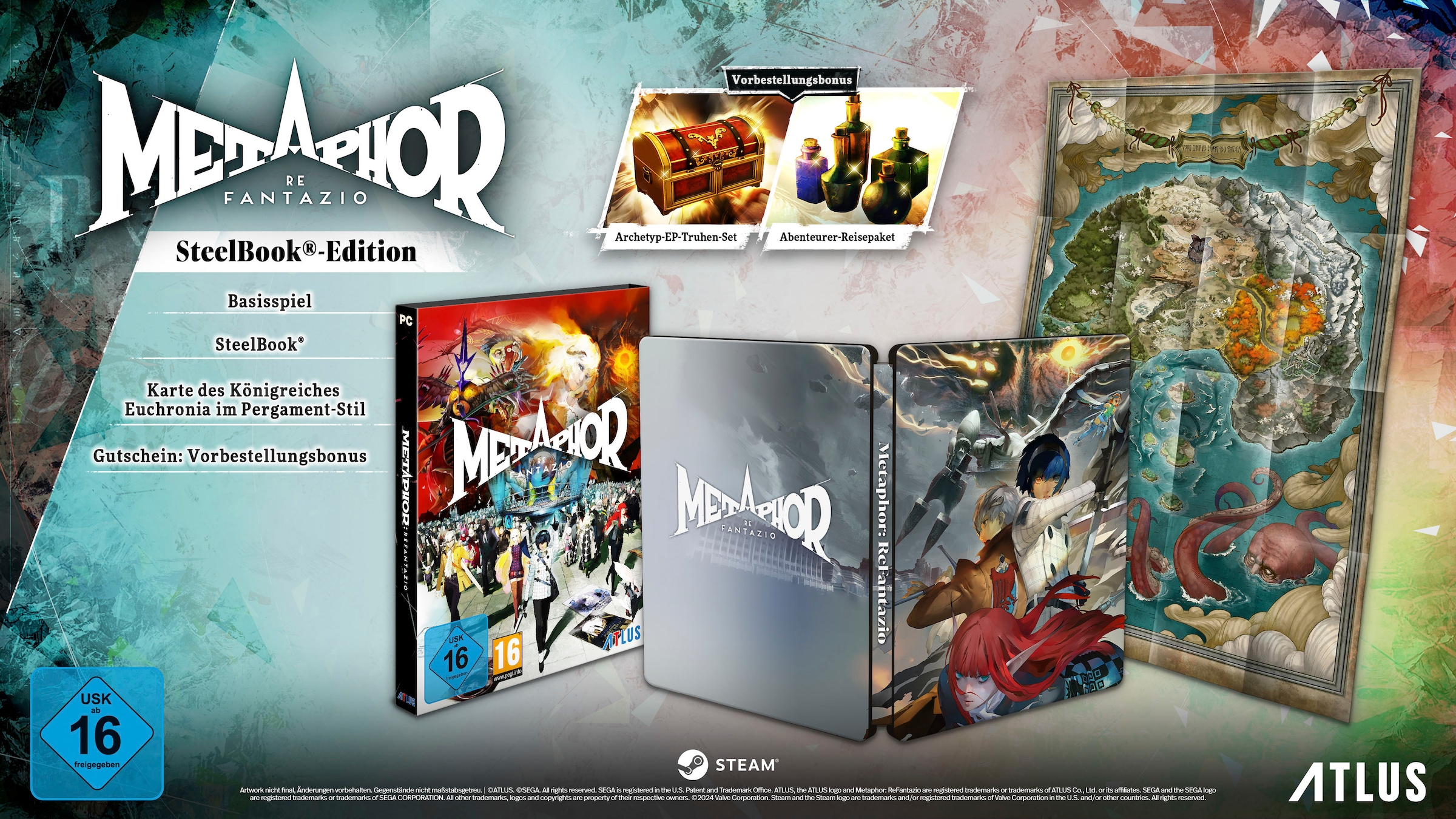 Atlus Spielesoftware »Metaphor: ReFantazio Steelbook Edition«, PC