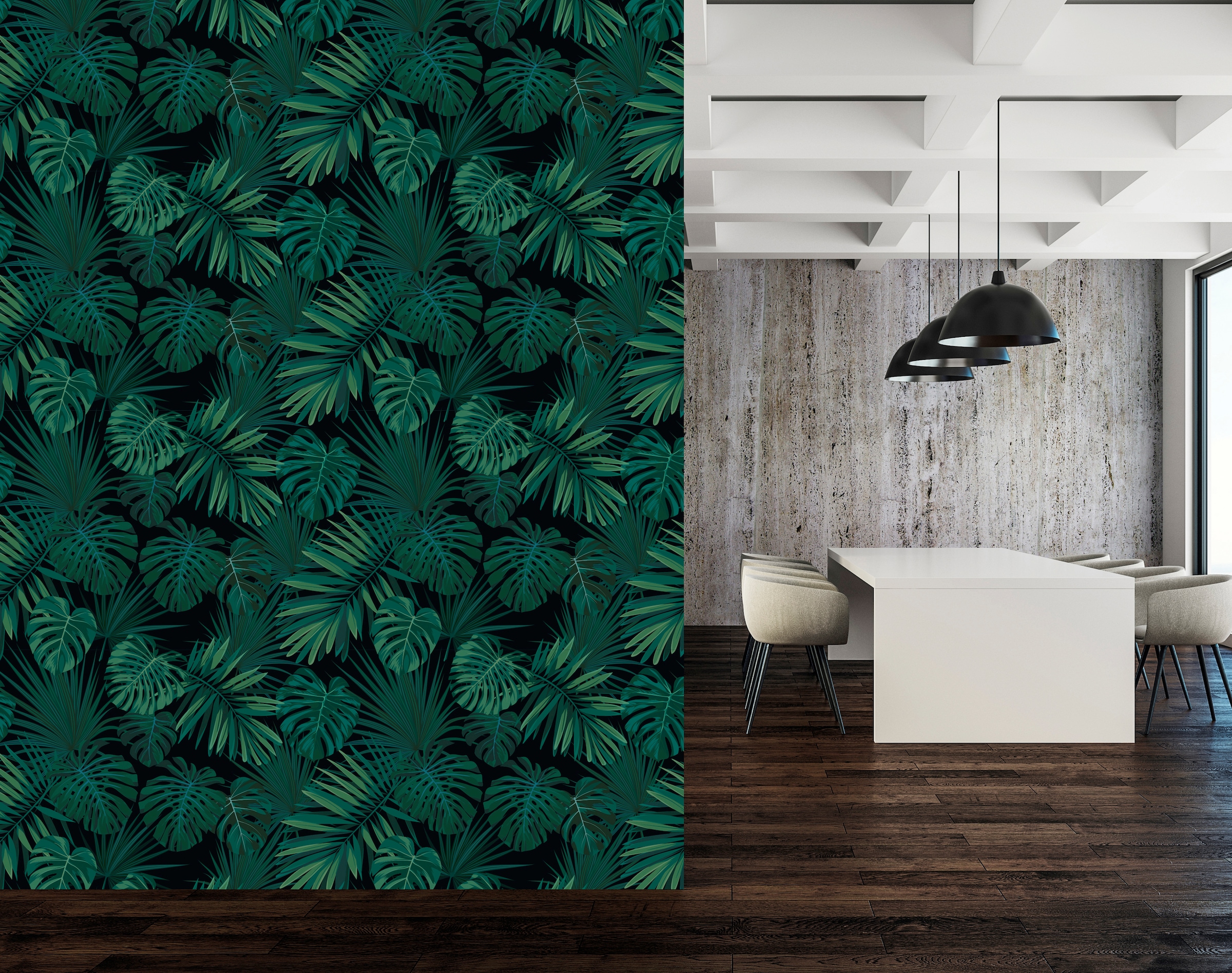 queence Vinyltapete »Jolina«, bedruckt-Motiv-botanisch-floral-gemustert-natürlich, 90x250cm, selbstklebend, kinderleichte Anbringung, Sticker