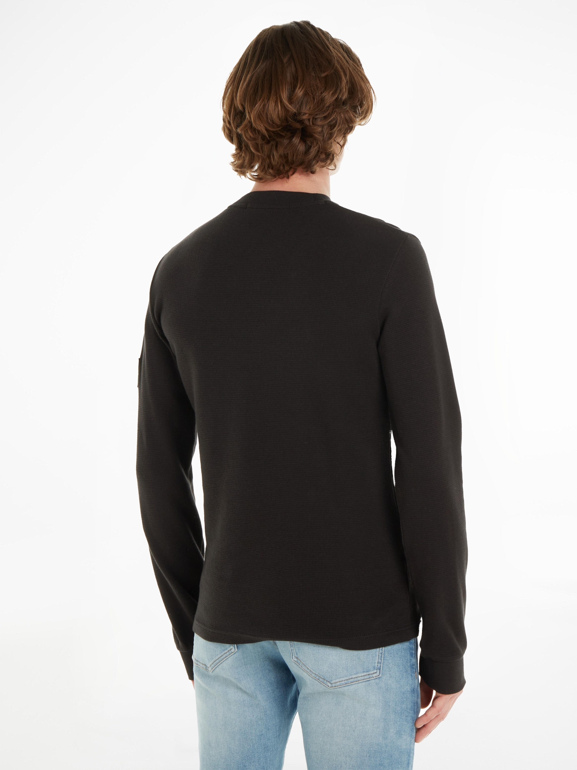 Calvin Klein Jeans WAFFLE Logopatch mit TEE«, Langarmshirt »BADGE bestellen LS