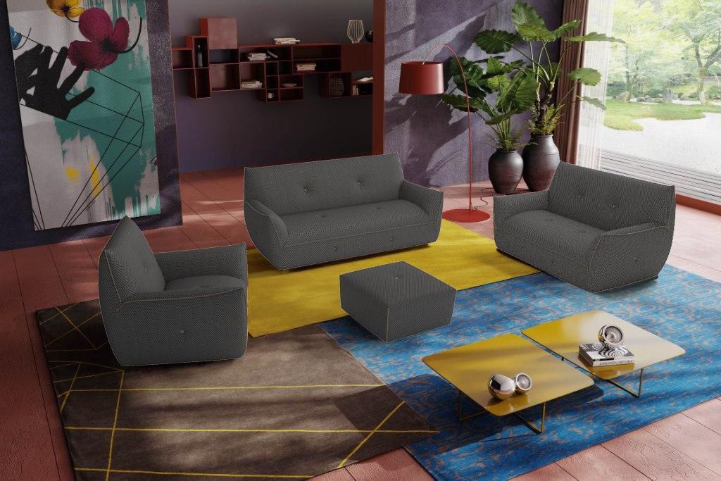 Egoitaliano Polstergarnitur »Yuki, extravagantes Design und höchster Sitzkomfort, tolle Details«, Set, bestehend aus einem 2,5- und einem 2-Sitzer, mit innovativen
