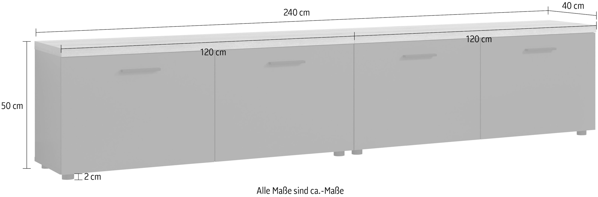 Home affaire TV-Wand »Bajo« 2 Stk. tlg.
