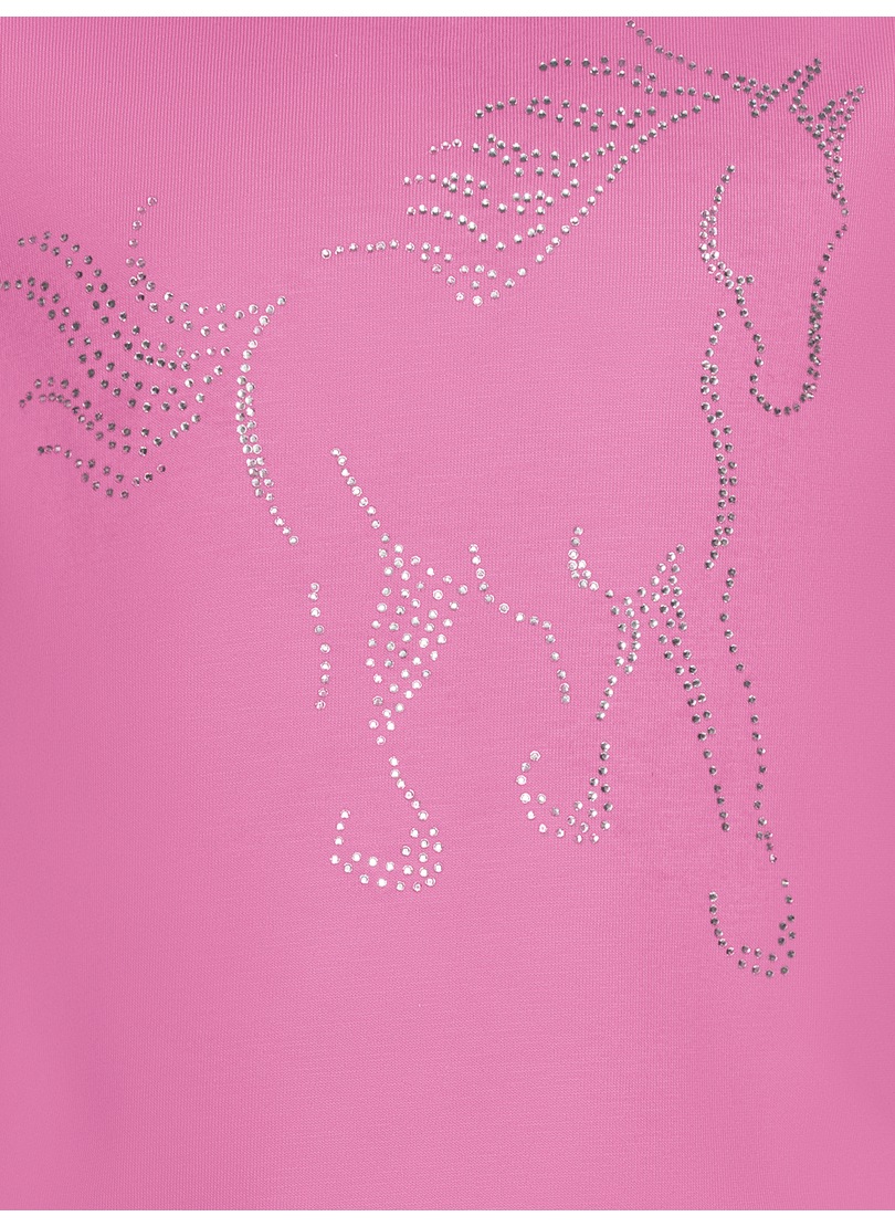 Trigema T-Shirt »TRIGEMA T-Shirt mit glitzerndem Pferde-Printmotiv«, (1 tlg.)