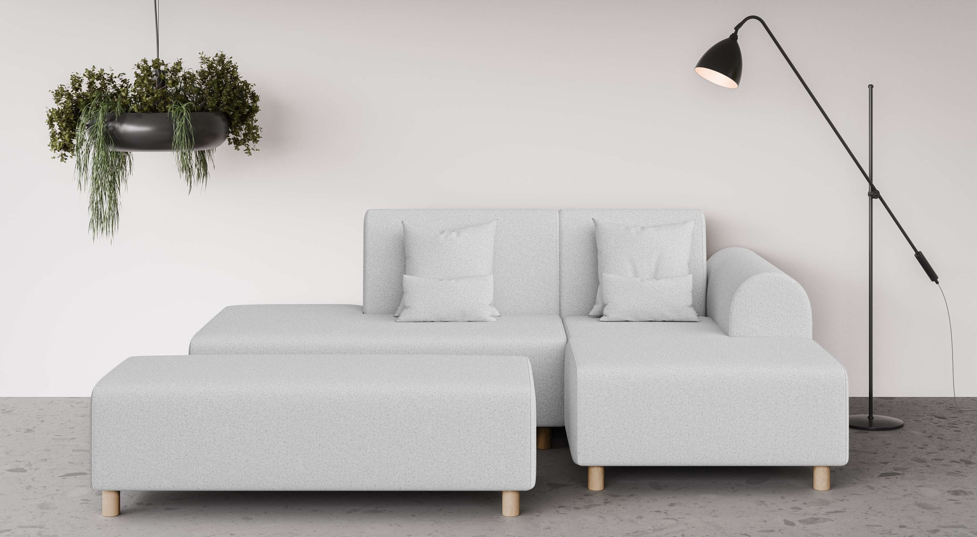 INOSIGN Ecksofa »Suyala«, L-Form mit Hocker günstig online kaufen