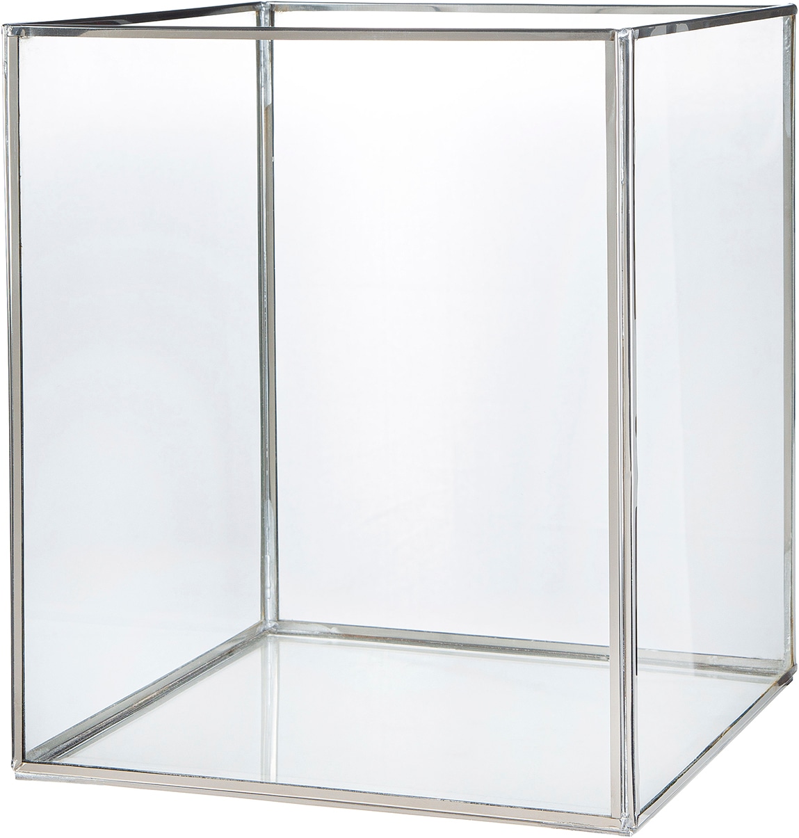 GILDE Windlicht »Windlicht  viereckig Oleo grün« Deko Windlicht modern eckig Glaszylinder Henkel stilvoll