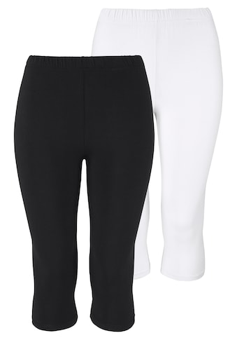 Leggings, (Packung, 2er-Pack), in Capri-Länge