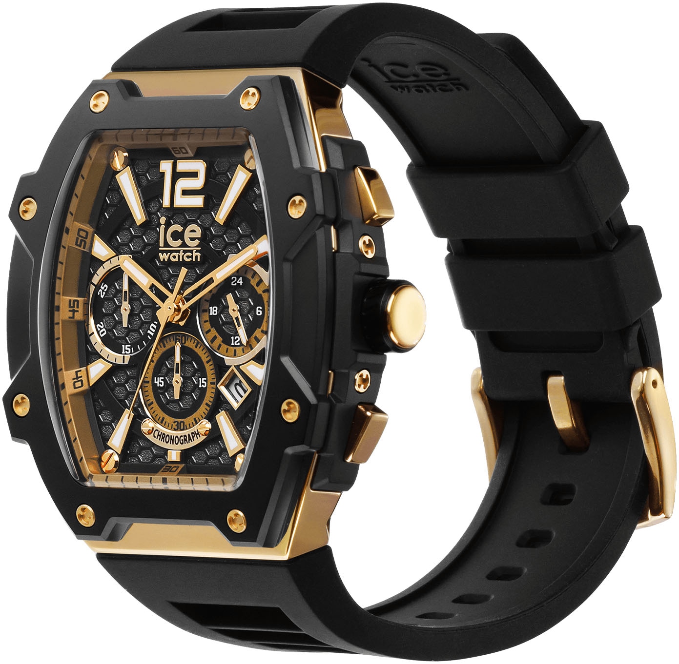 ice-watch Chronograph »ICE boliday - Steel - Large - CH« Armbanduhr, Quarzuhr, Herrenuhr, Silikonarmband, Stoppfunktion