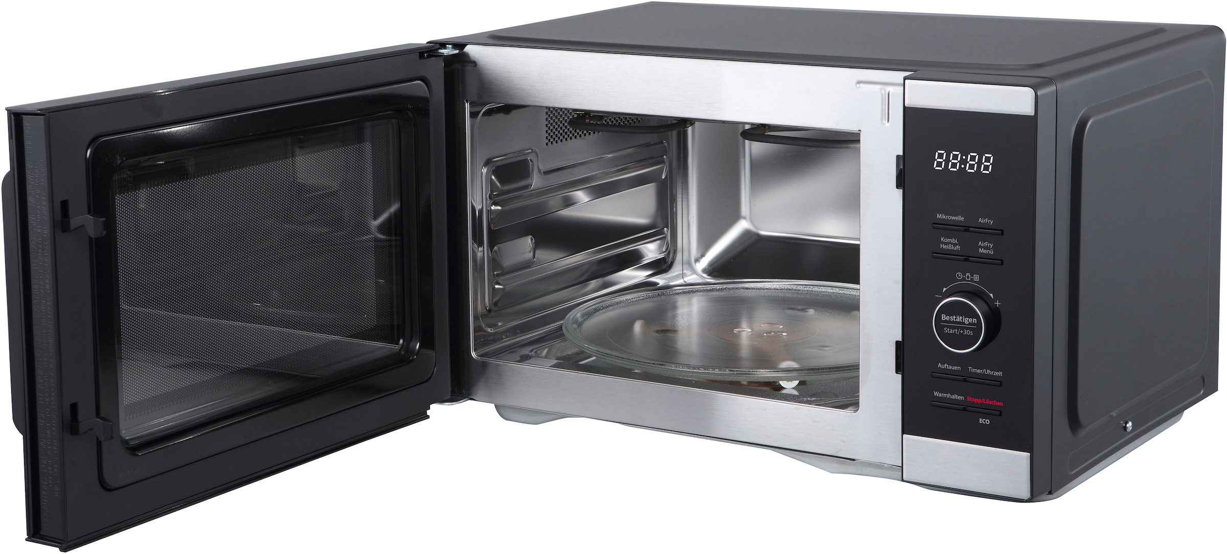 Hanseatic Mikrowelle »HM26SB3M«, Mikrowelle-Heißluft-Umluft, 1400 W, 3 in 1: Mikrowelle, Umluft und Heißluft, inkl. Grillkorb + Grillplatte