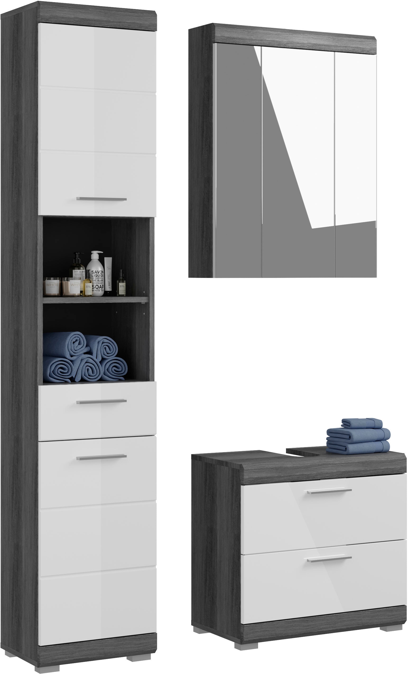 INOSIGN Badmöbel-Set »Siena, 3 teilig, bestehend aus:« Set, TOPSELLER!, 3 S günstig online kaufen