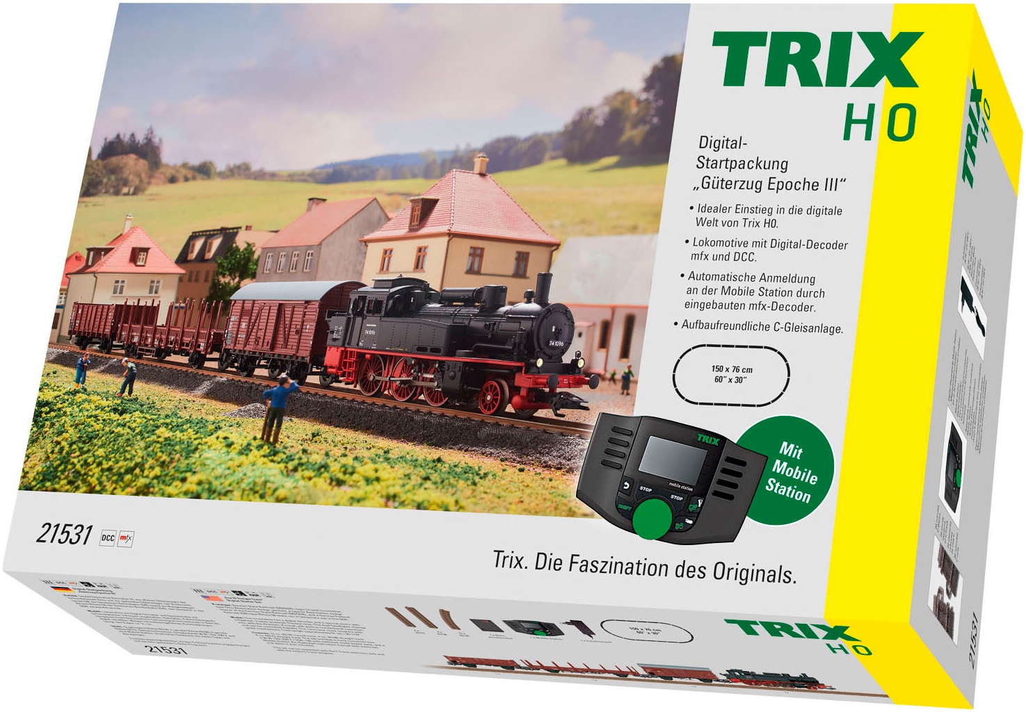 TRIX Modelleisenbahn-Set »Trix Digital-Startpackung Güterzug Epoche III - T21531«, Made in...