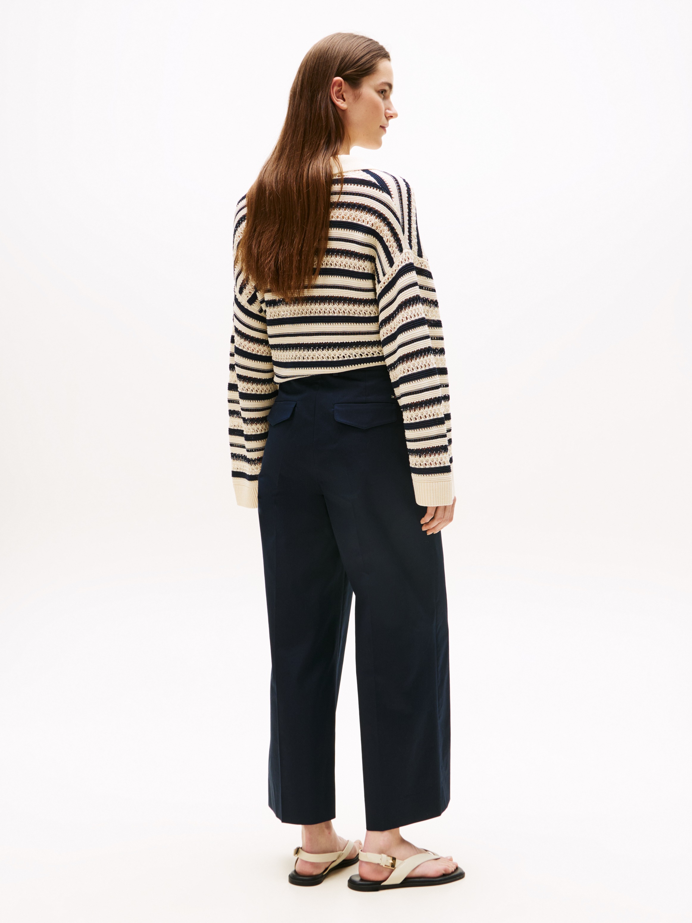 Tommy Hilfiger Chinohose »COTTON WIDE LEG ANKLE CHINO PANT«