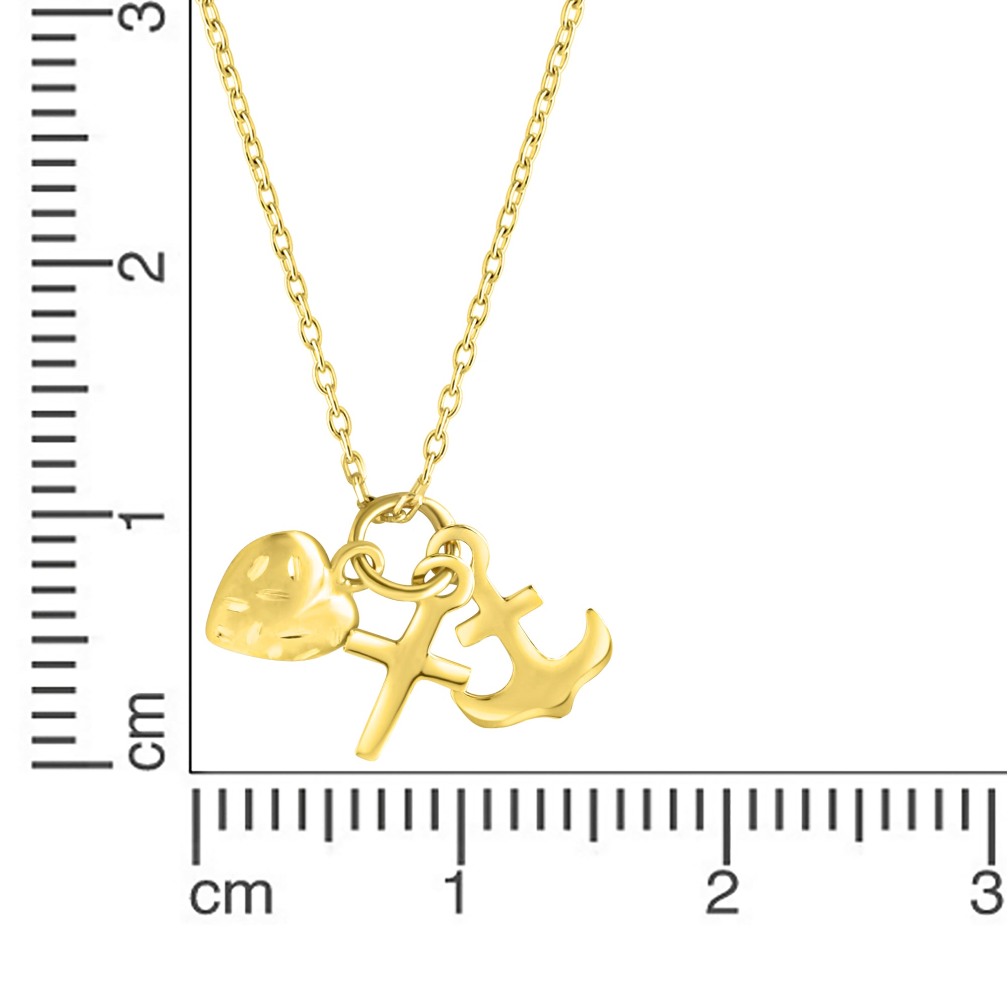 Fascination by Ellen K. Kette mit Anhänger »375/- Gelbgold Glaube,Liebe,Hoffnung«