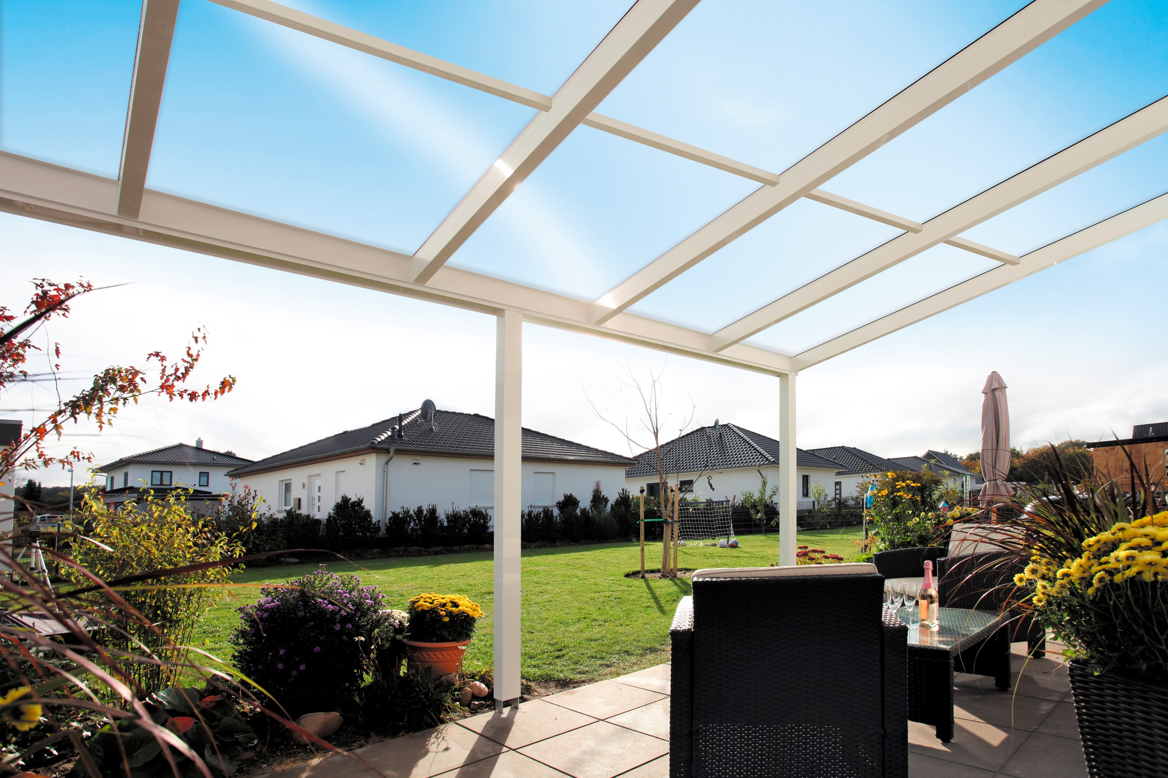 Skanholz Terrassendach »Monza«, BxT: 648x357