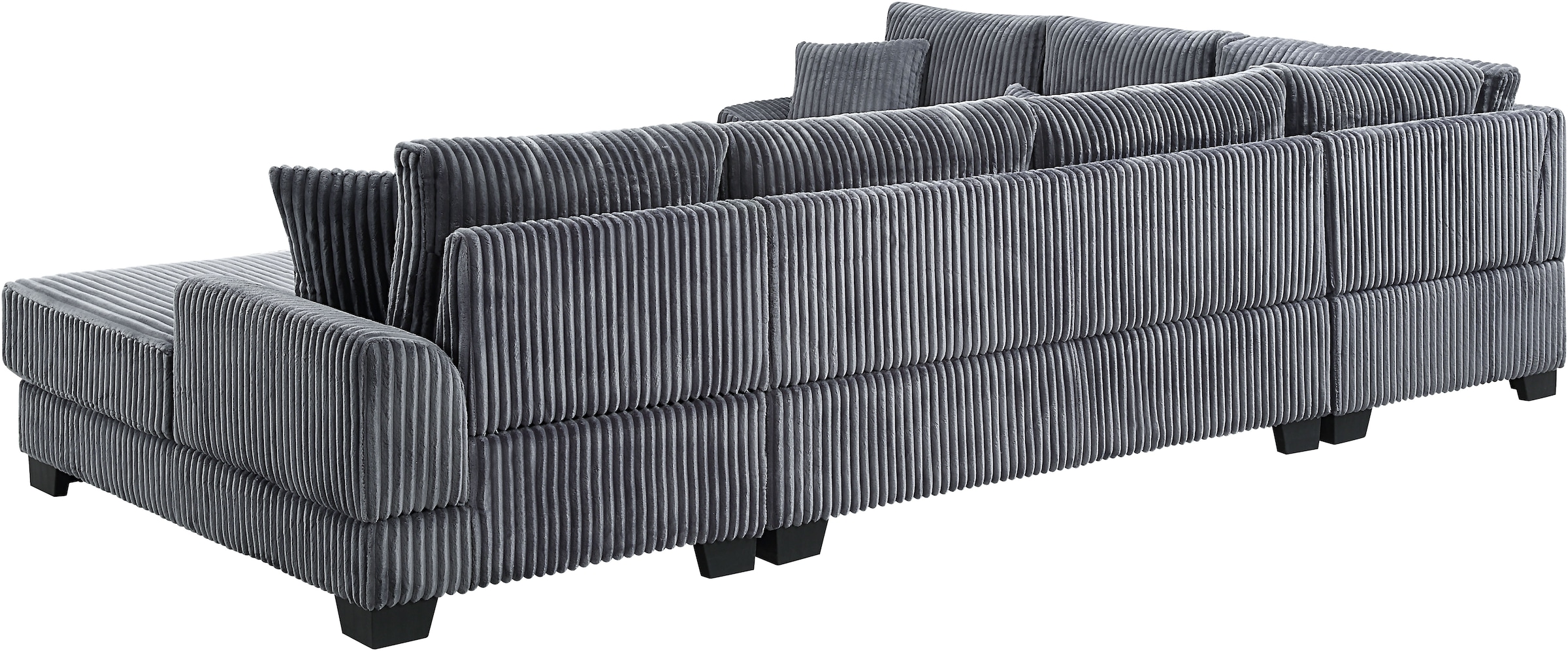 ATLANTIC home collection Wohnlandschaft, weicher XXL-Cordbezug, inklusive 6 Zierkissen