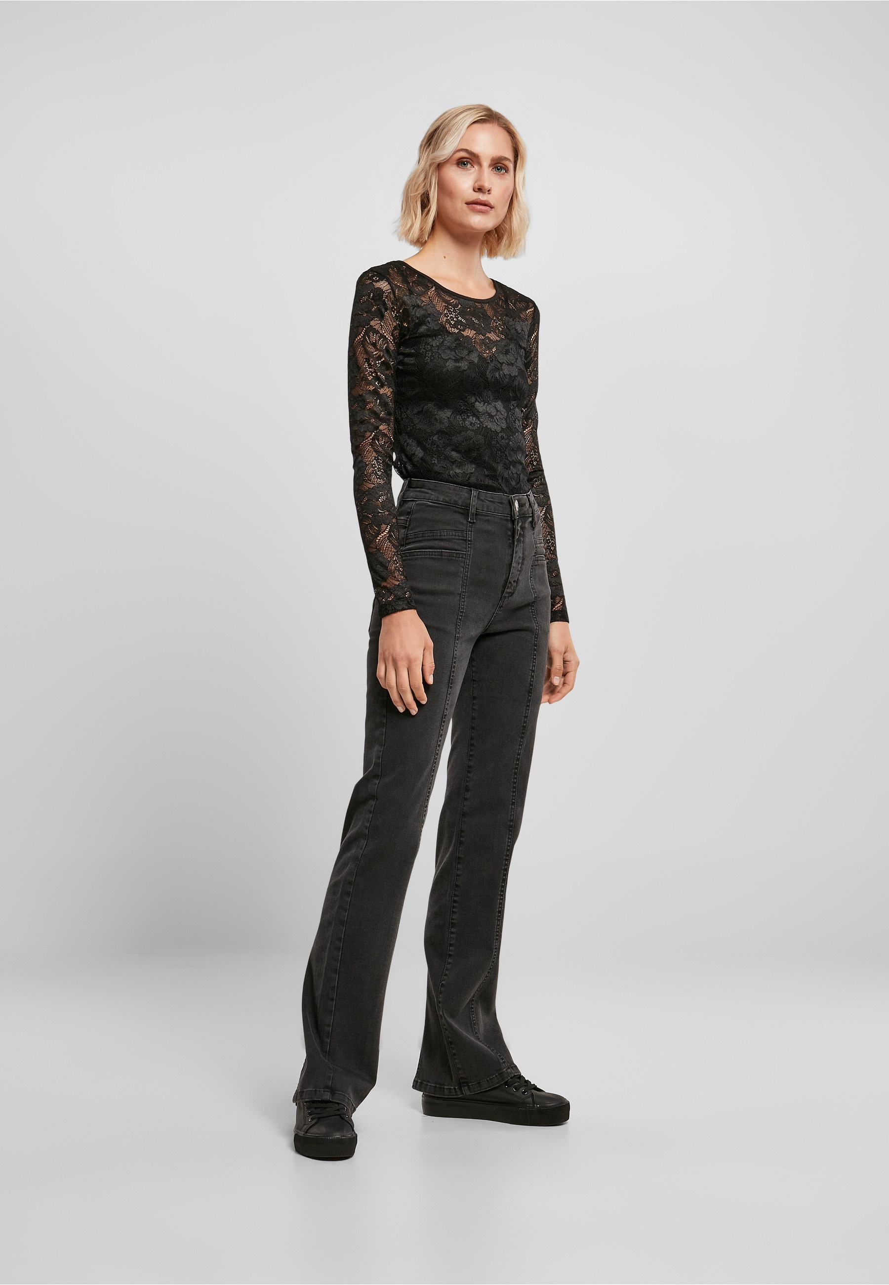 URBAN CLASSICS Body »Urban Classics Damen Ladies Lace Longsleeve Body«