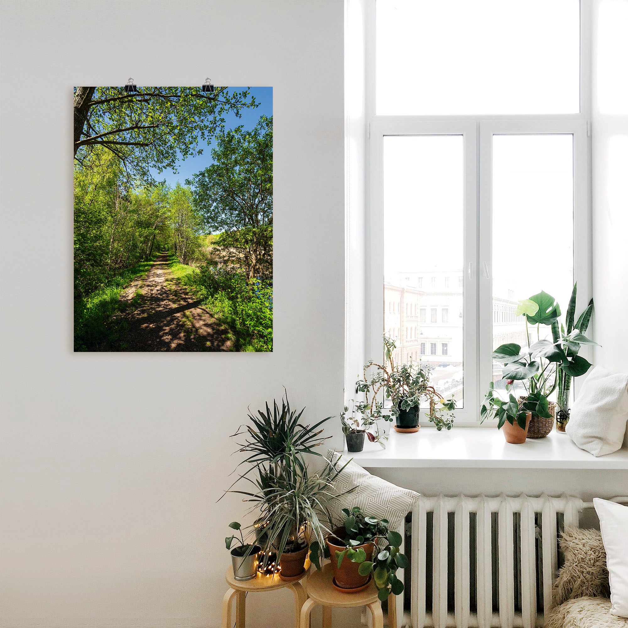 Artland Wandbild »Weg und Bäume bei Kuchelmiß« Waldbilder 1 Stk. tlg. als L günstig online kaufen