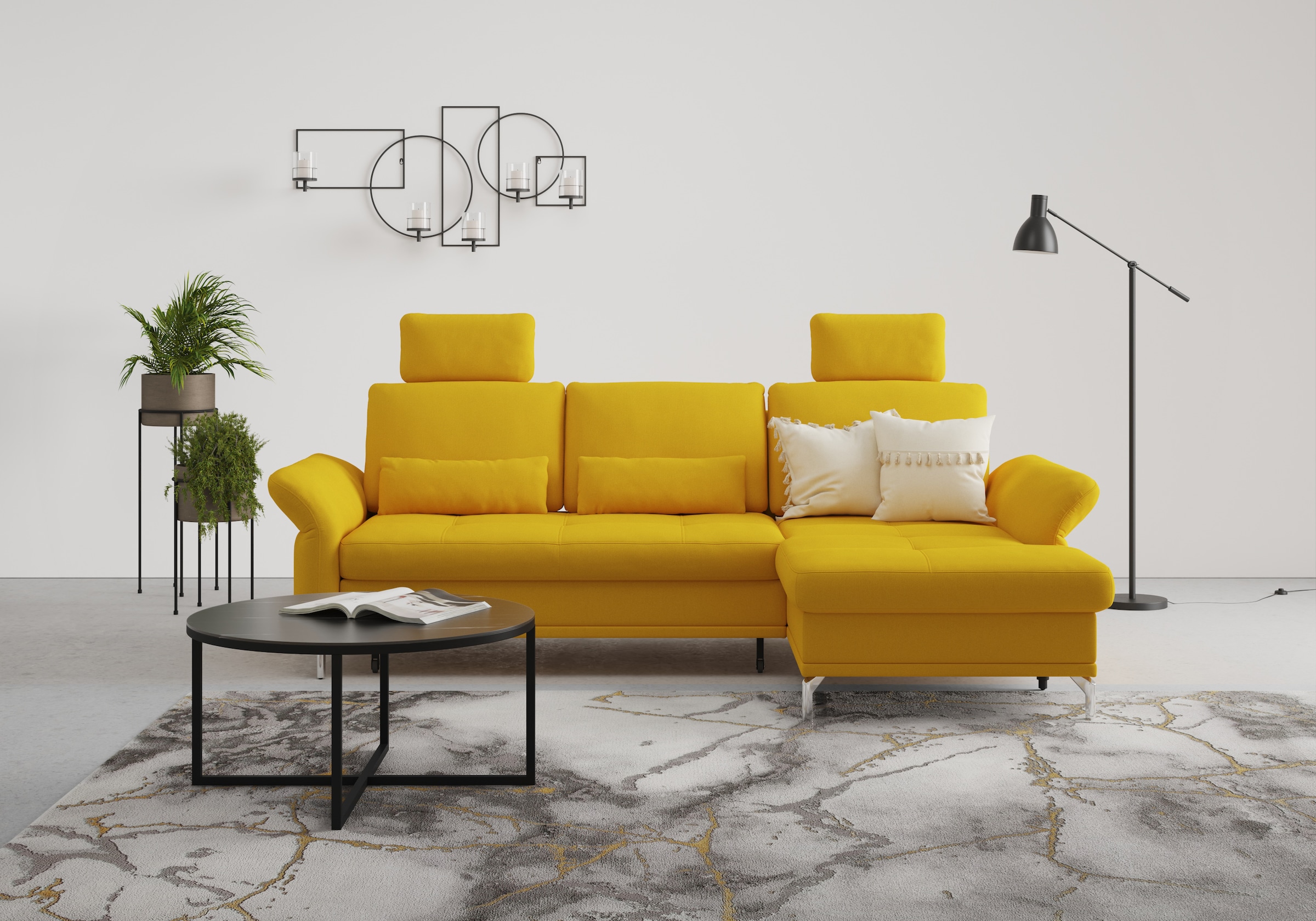 INOSIGN Ecksofa »Palm Beach L-Form«, Federkern, mit Sitztiefenverstellung, wahlweise mit Bettfunktion