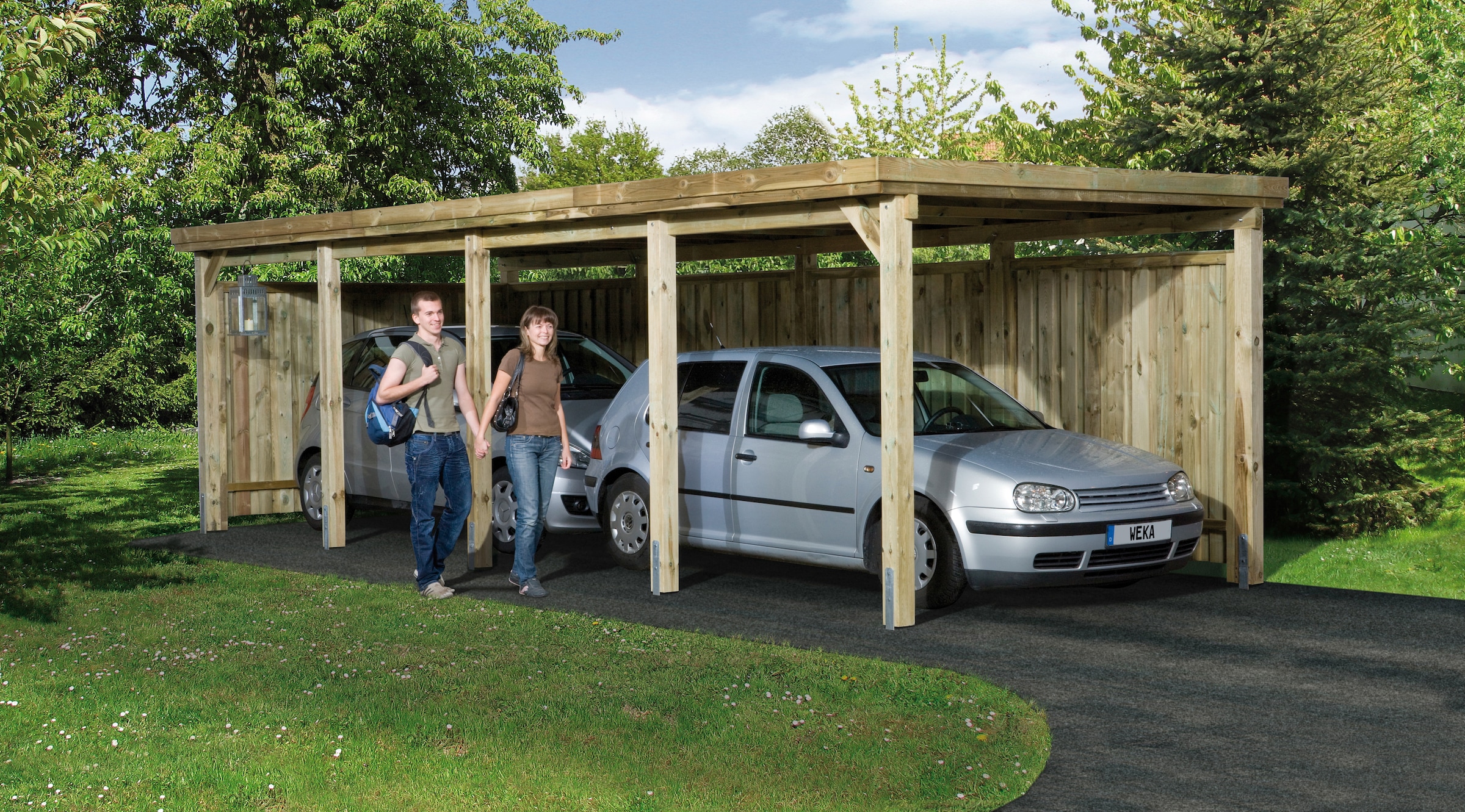 weka Einzelcarport »Gr. 3«, 270 cm, braun günstig online kaufen