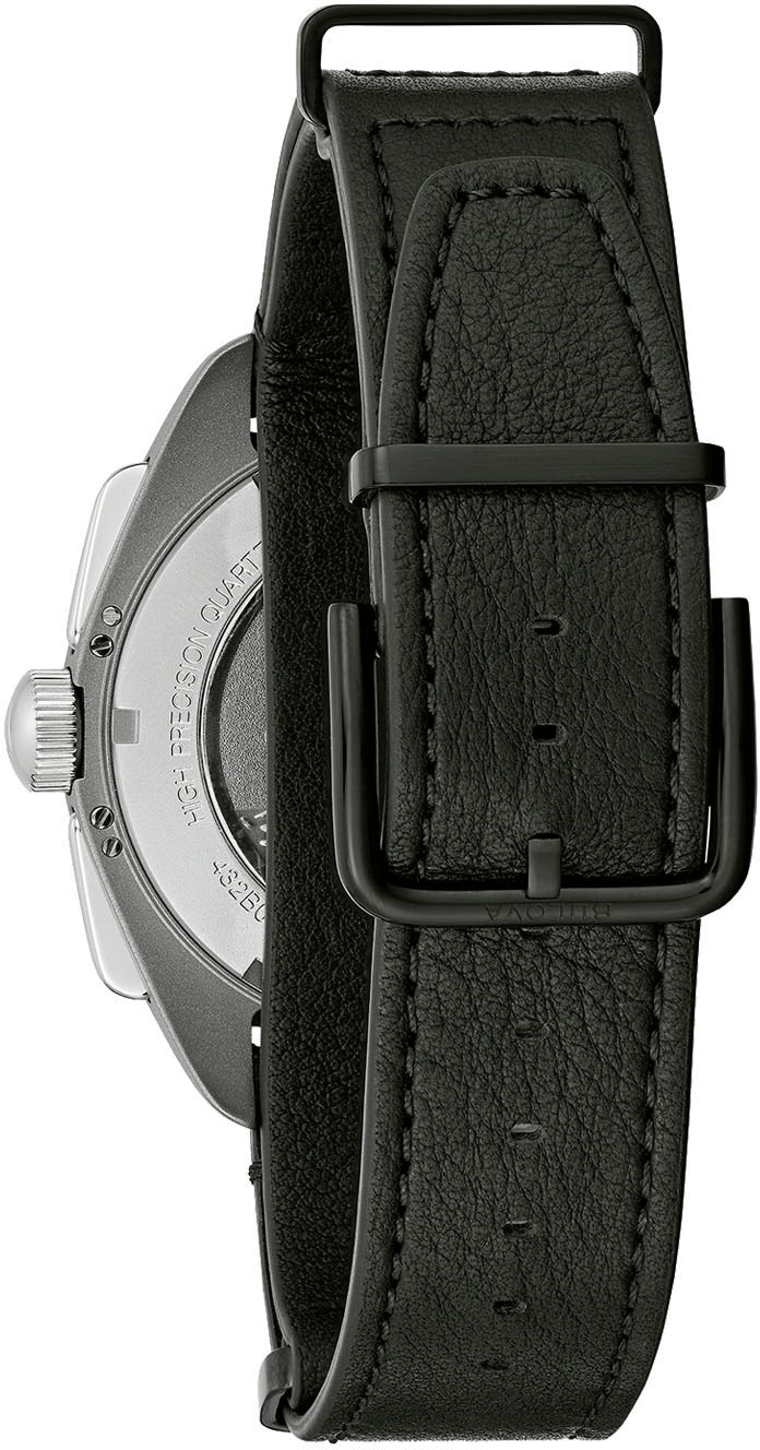 Bulova Chronograph »Lunar Pilot« Armbanduhr, Quarzuhr, Herrenuhr, Lederarmband, Saphirglas