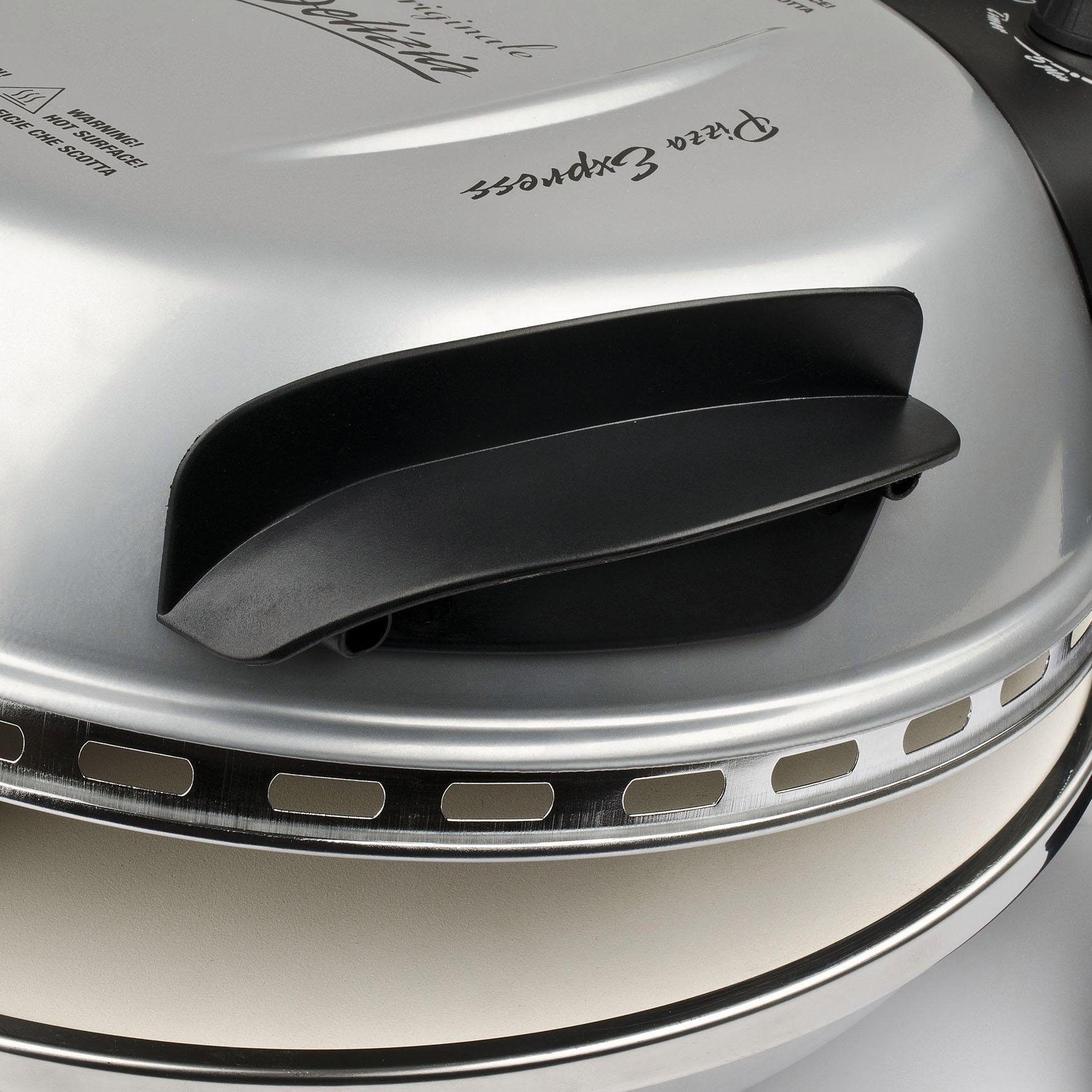 G3Ferrari Pizzaofen »Delizia G1000606 silber«, bis 400 Grad mit feuerfestem Naturstein
