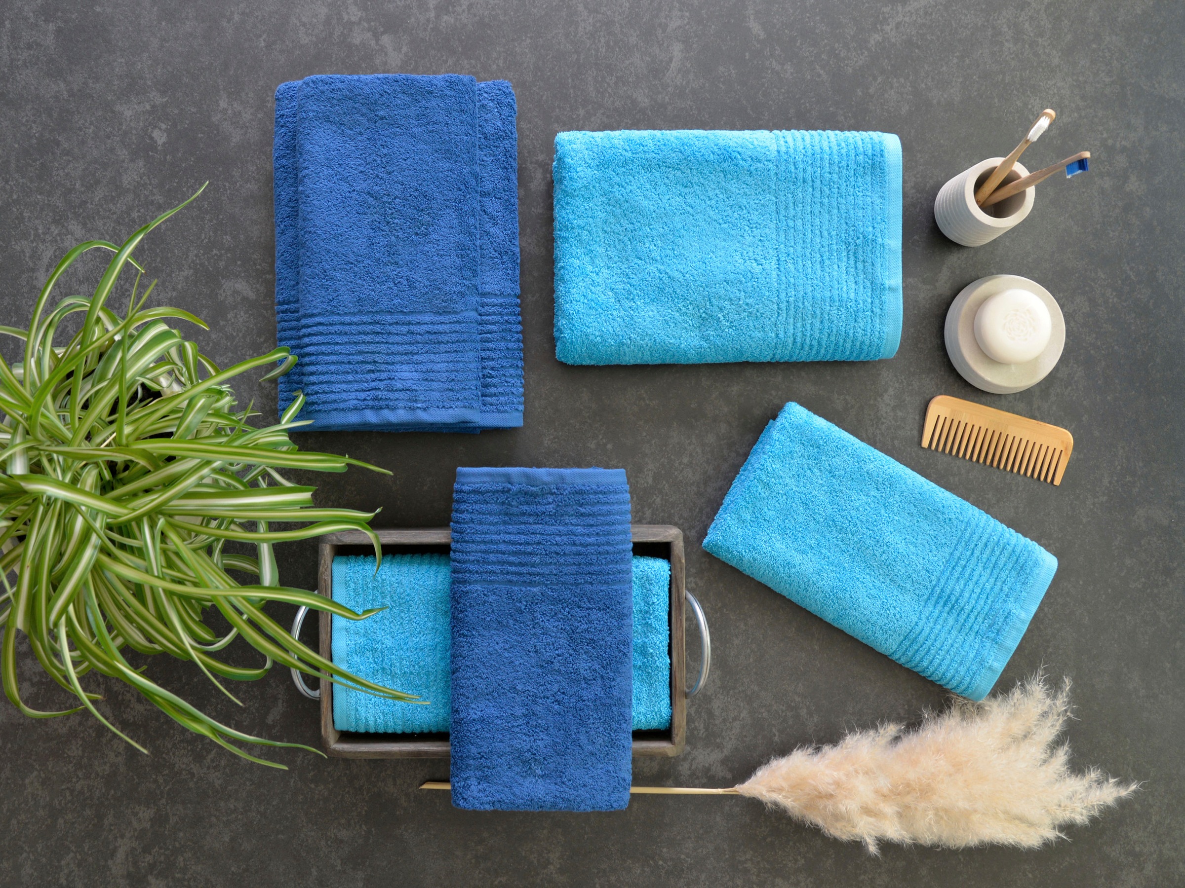 Dyckhoff Handtuch Set »Brillant«, Set, 6 tlg., Walkfrottee, mit Streifenbor günstig online kaufen