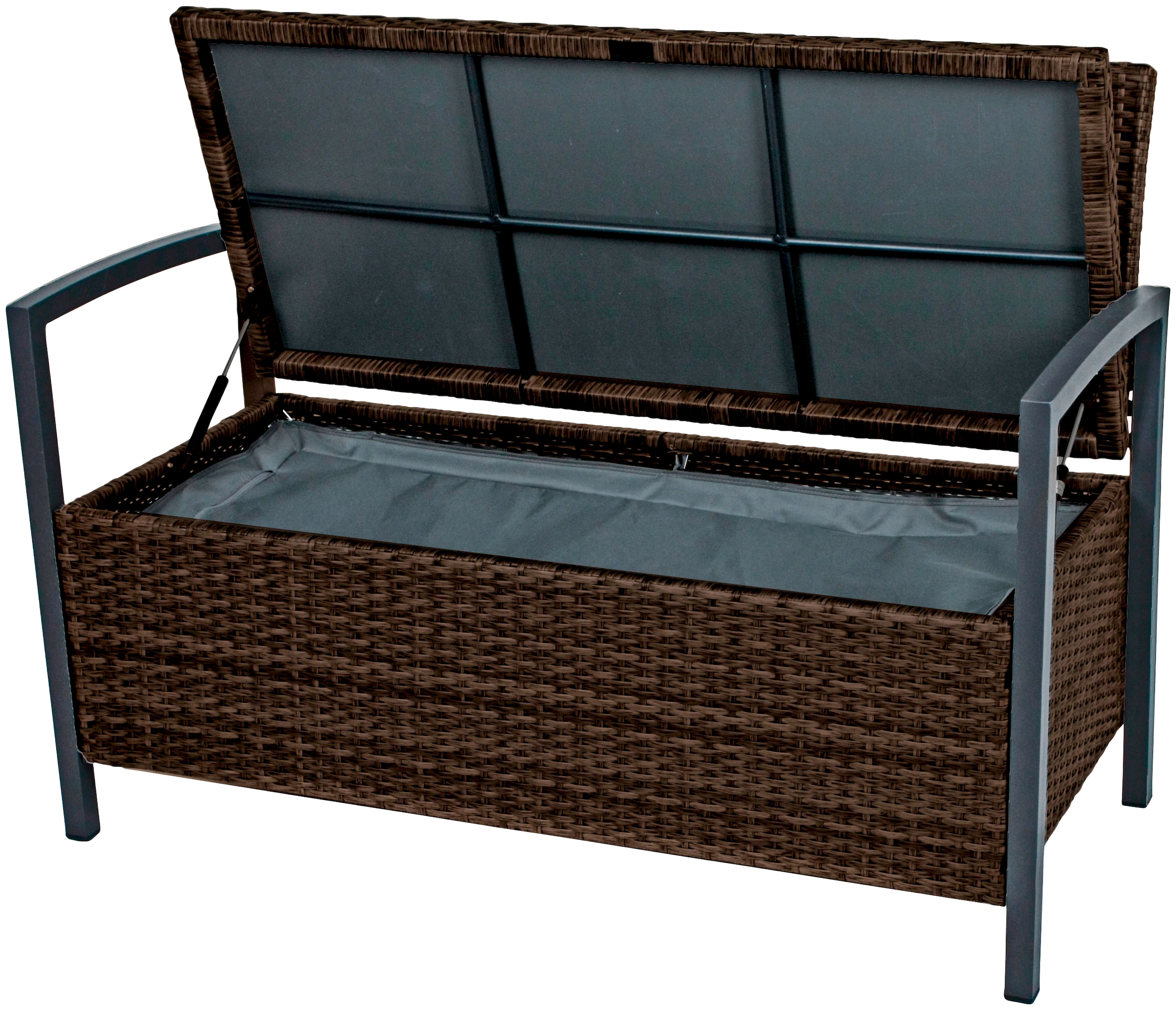 Garden Pleasure Gartenbank »Ferrara«, mit Staufach, BxTxH: 117x58x86 cm, verschiedene Farben