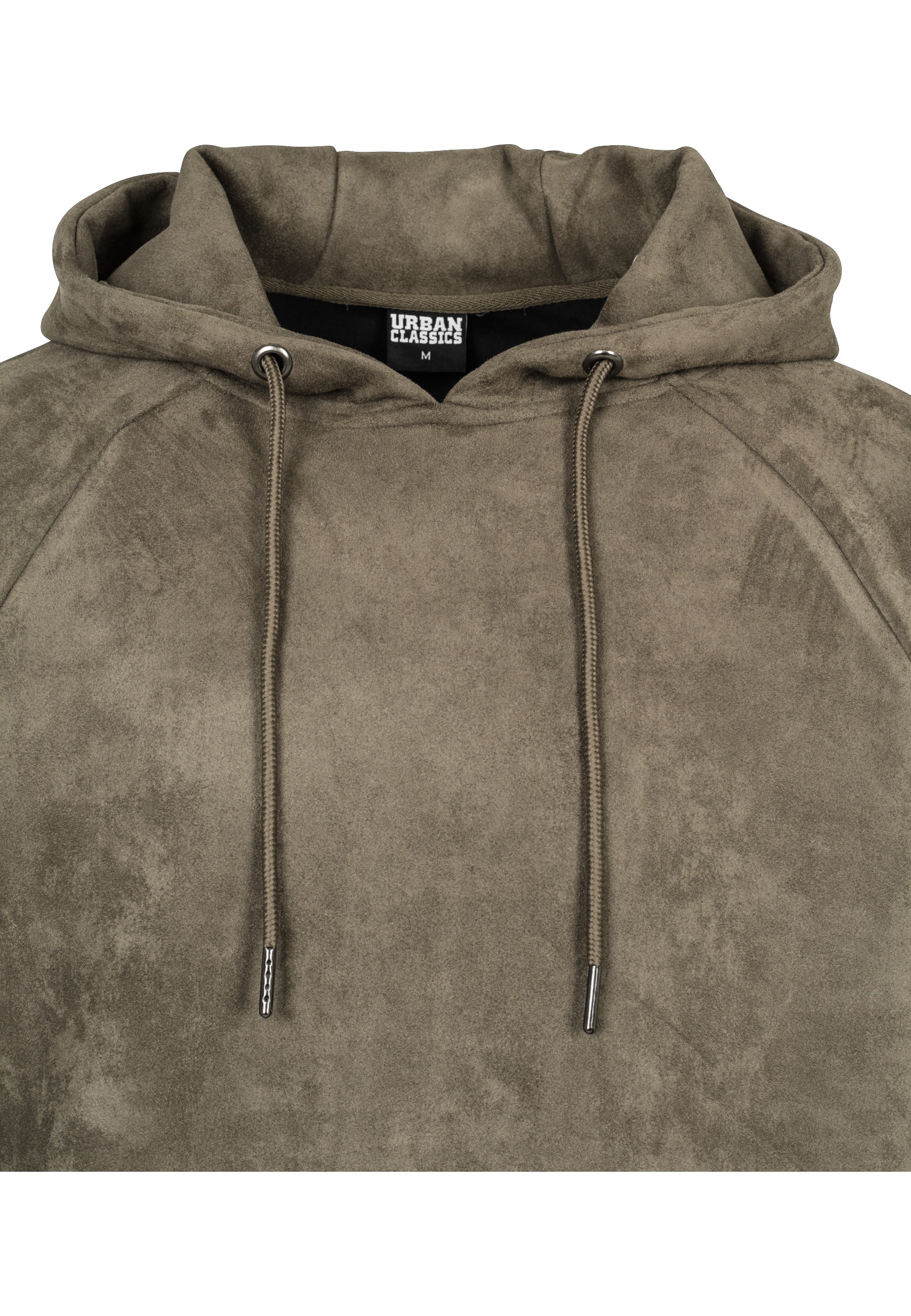 URBAN CLASSICS Rundhalspullover »Urban Classics Herren Imitation Suede Hoody« 1 Stk.