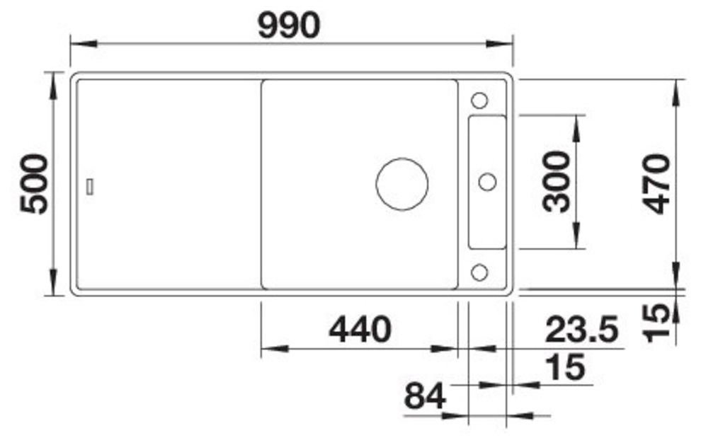 Blanco Granitspüle »AXIA III XL 6 S-F« 1 Stk. tlg. inklusive gratis Esche-Compound-Brückenschneidebrett