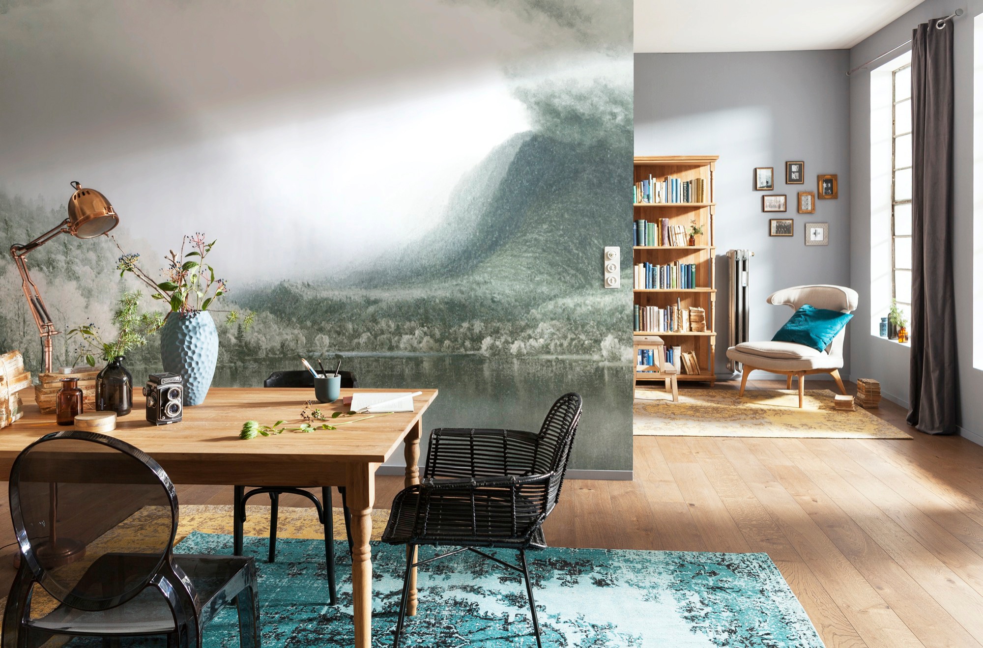 Komar Vliestapete »Digitaldruck Vlies - Journey - Größe 300 x 280 cm«, bedruckt, Wohnzimmer, Schlafzimmer