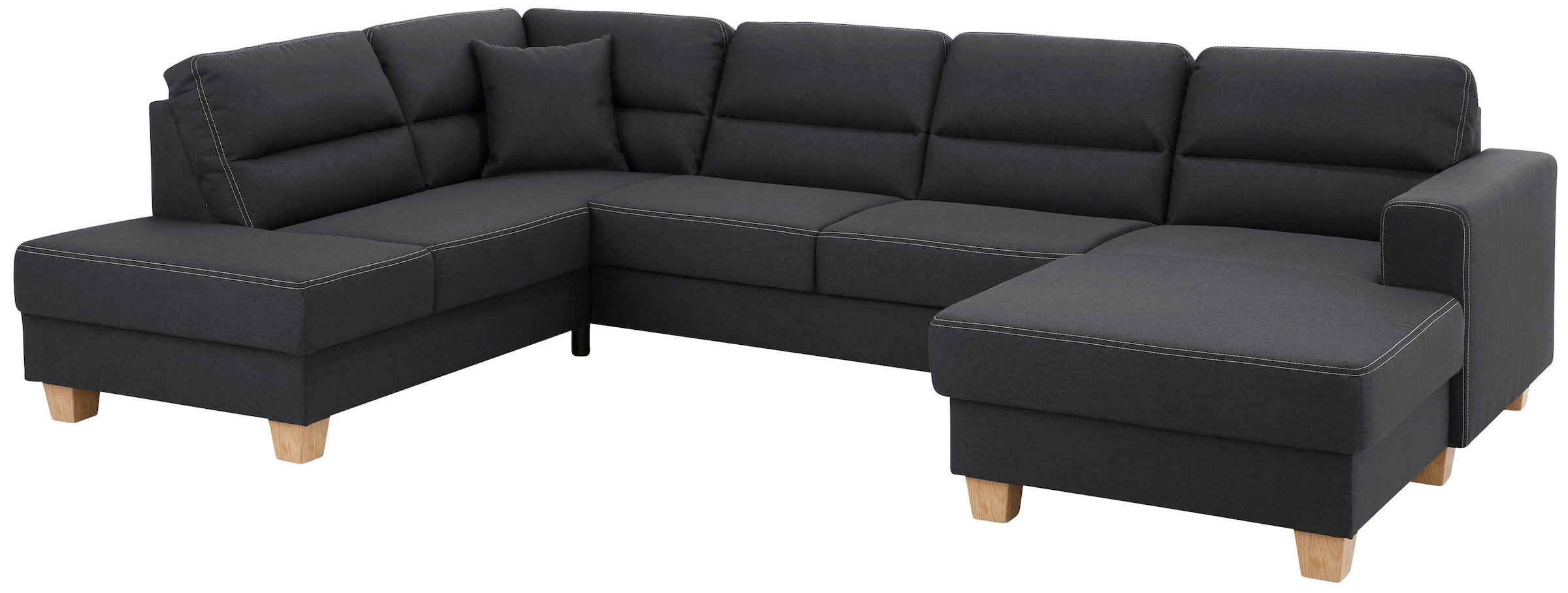 Home affaire Wohnlandschaft »Navan, komfortabel mit viel Platz, U-Form« wah günstig online kaufen