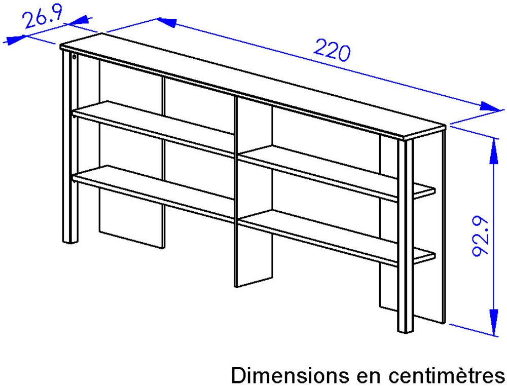 Gami Bücherregal »ARIA Bücherregal Kopfteil« Ein praktisches Kopfteil für optimalen Stauraum.