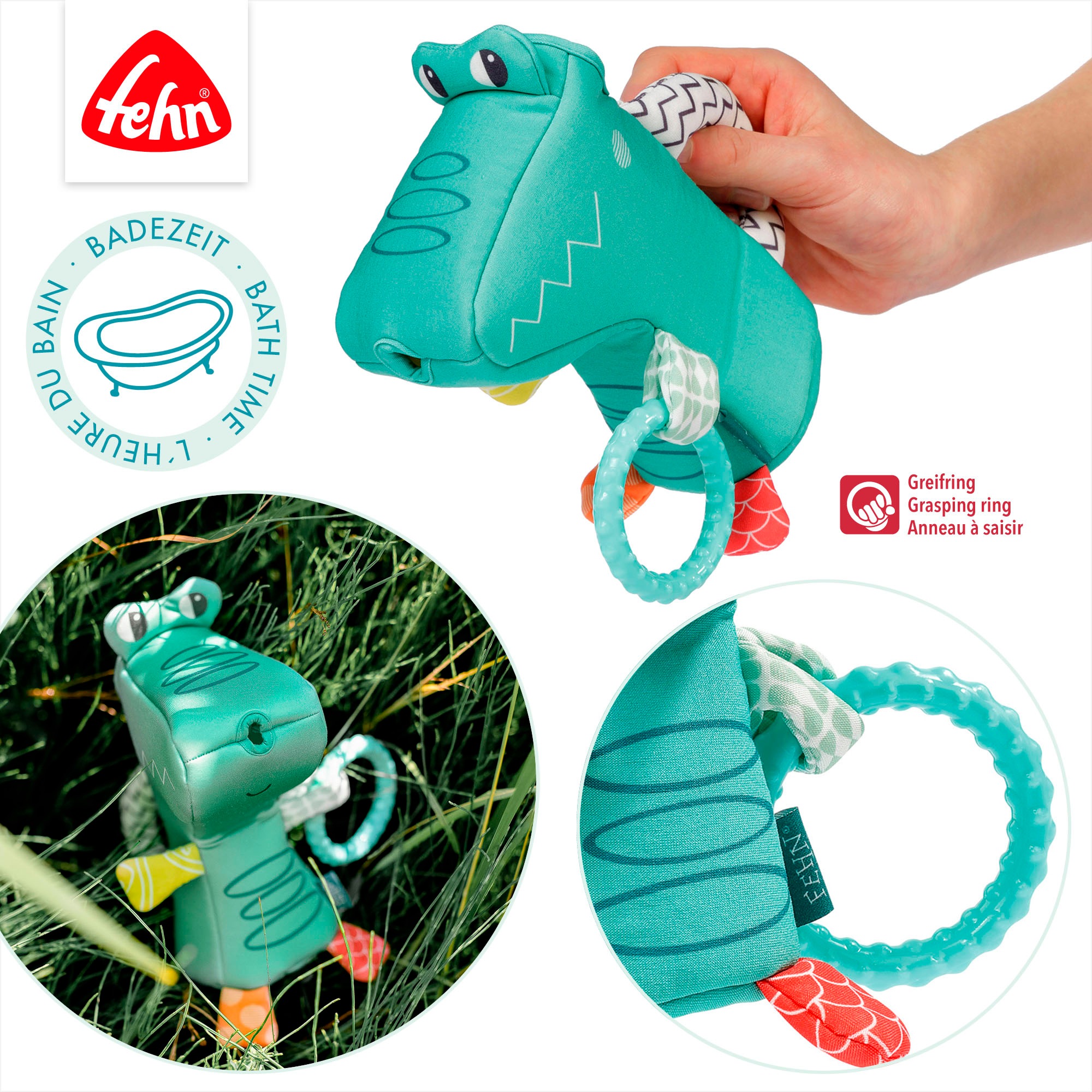 Fehn Badespielzeug »Plansch & Play, Gieß-Krokodil«