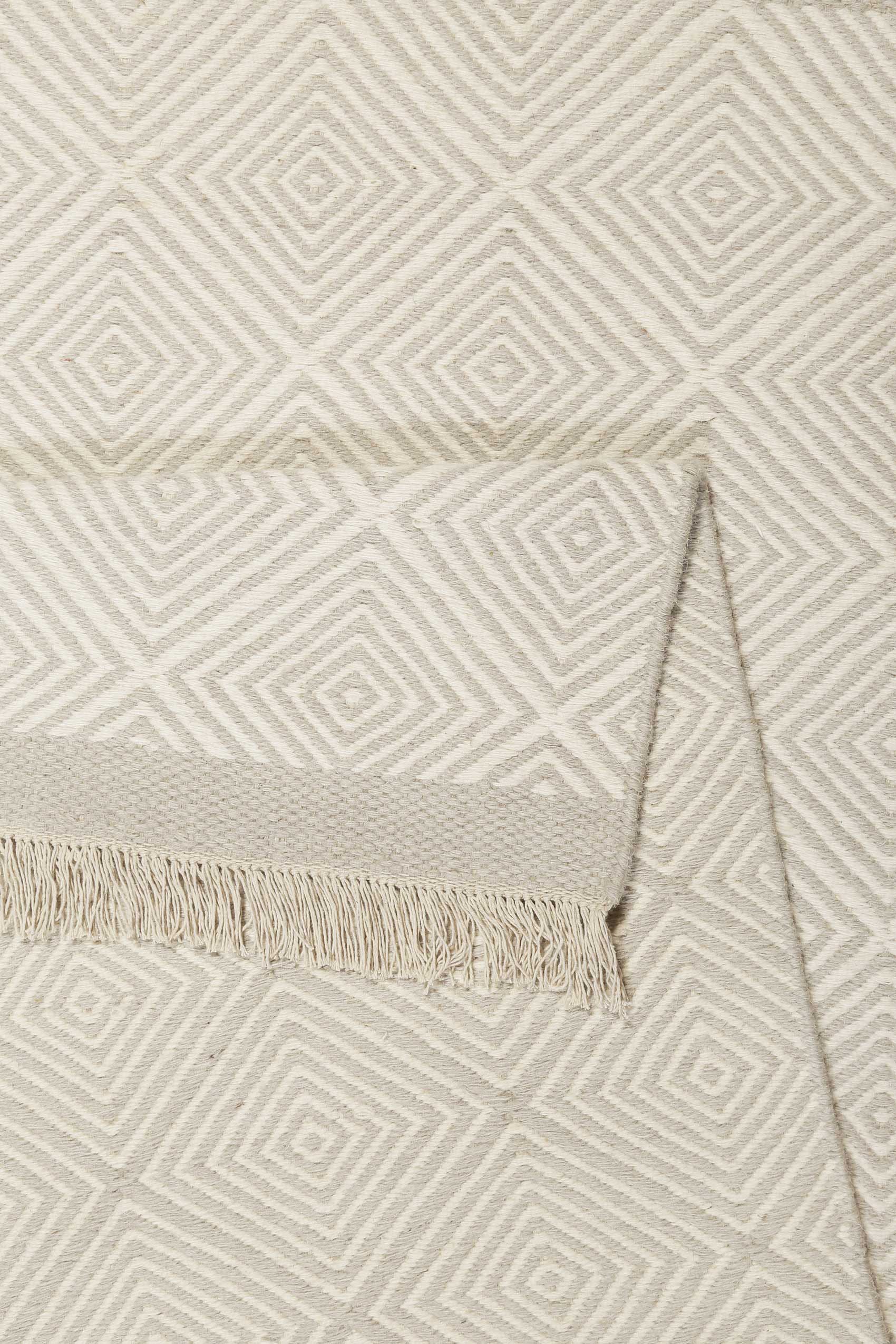 Esprit Wollteppich »Cairo ESP-2206«, rechteckig, 10 mm Höhe, Naturfaserteppich mit Fransen im modernen Design, Wohnzimmer
