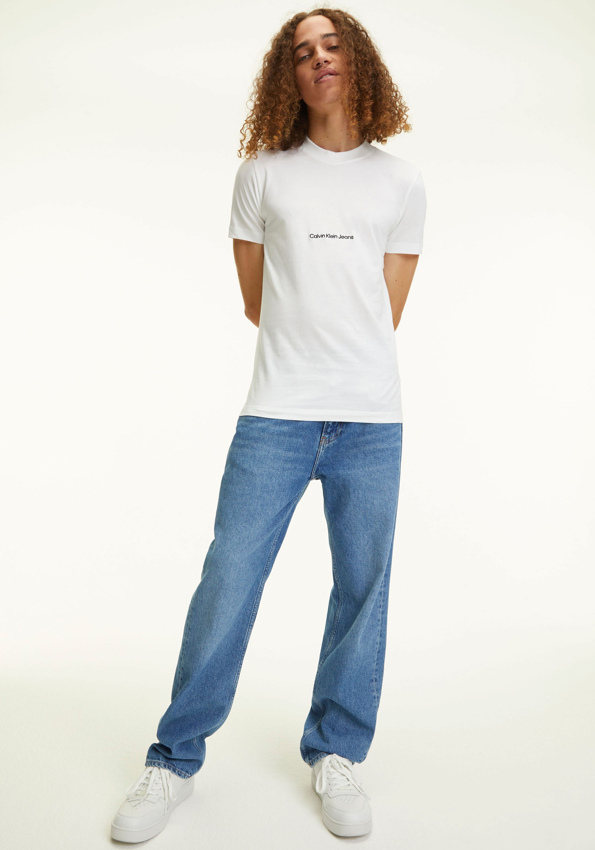 kaufen Klein Calvin Calvin mit Jeans Klein Kurzarmshirt, Logoprint Jeans