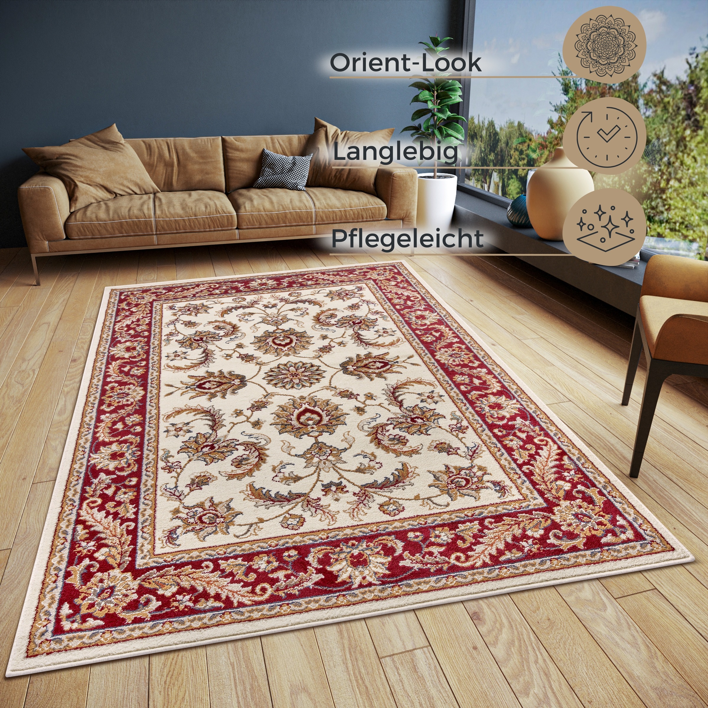 HANSE Home Teppich »Reni«, rechteckig, 8 mm Höhe, Läufer, Orientalisch, Kurzflor, Wohnzimmer, Schlafzimmer, Esszimmer