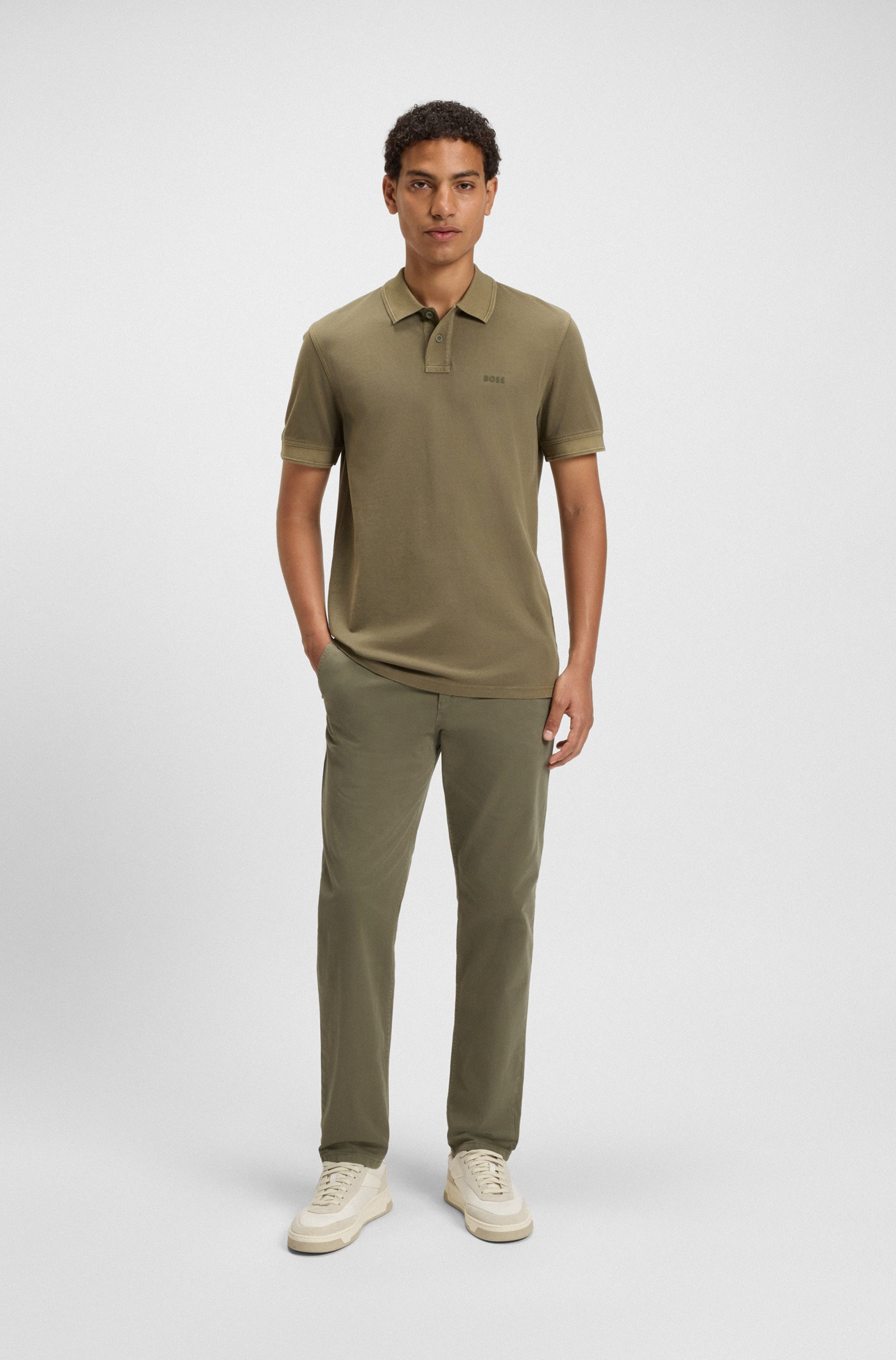 BOSS ORANGE Chinohose »tapered«, mit BOSS Logo hinten