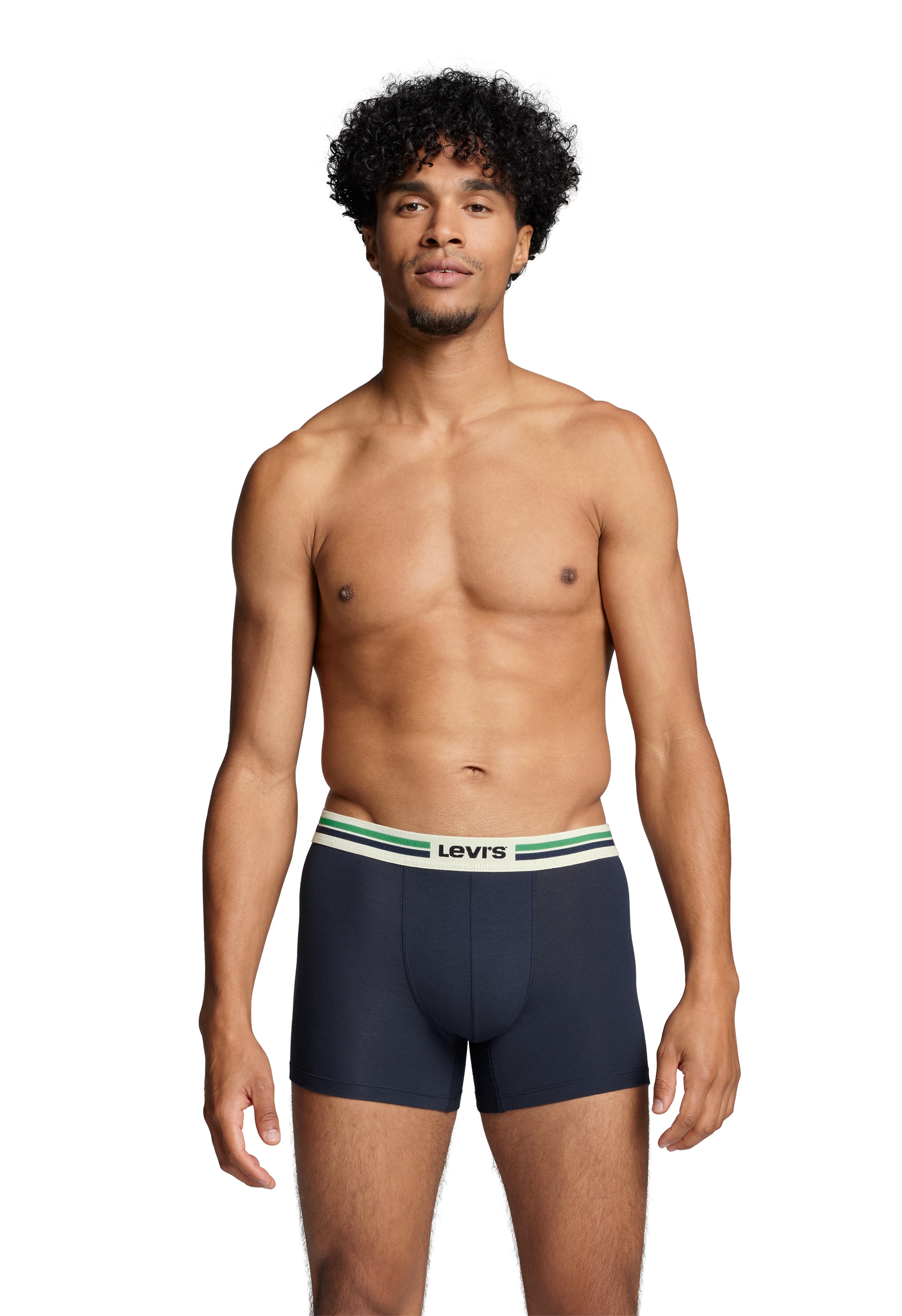 Levi's® Boxershorts »LEVIS MEN PL SPW LOGO BOXER BRIEF ORG 2P«, (2er Pack), mit breitem Logobund
