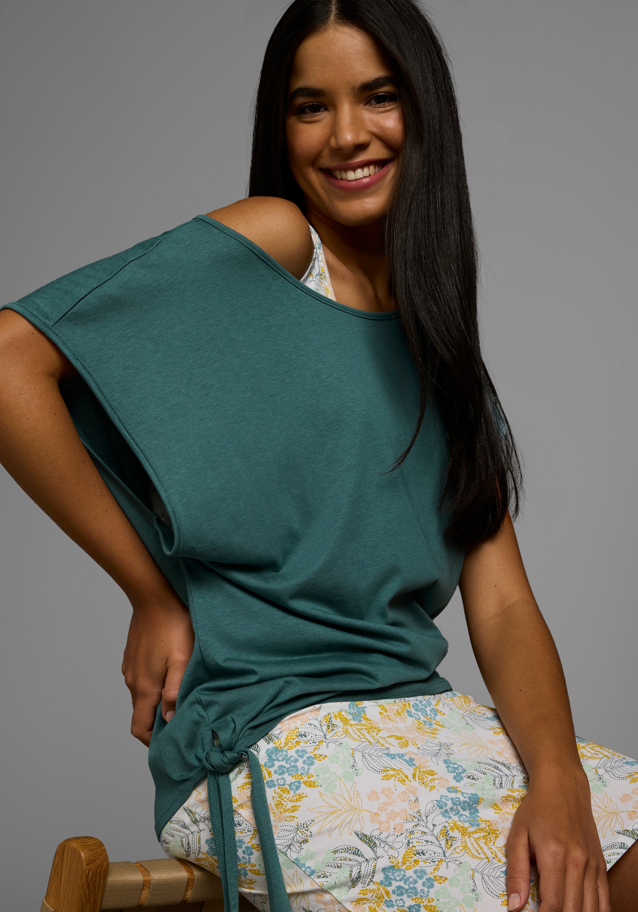KangaROOS Sommerkleid, (Set, 2 tlg., mit T-Shirt), Set Shirt Kleid mit Blumen