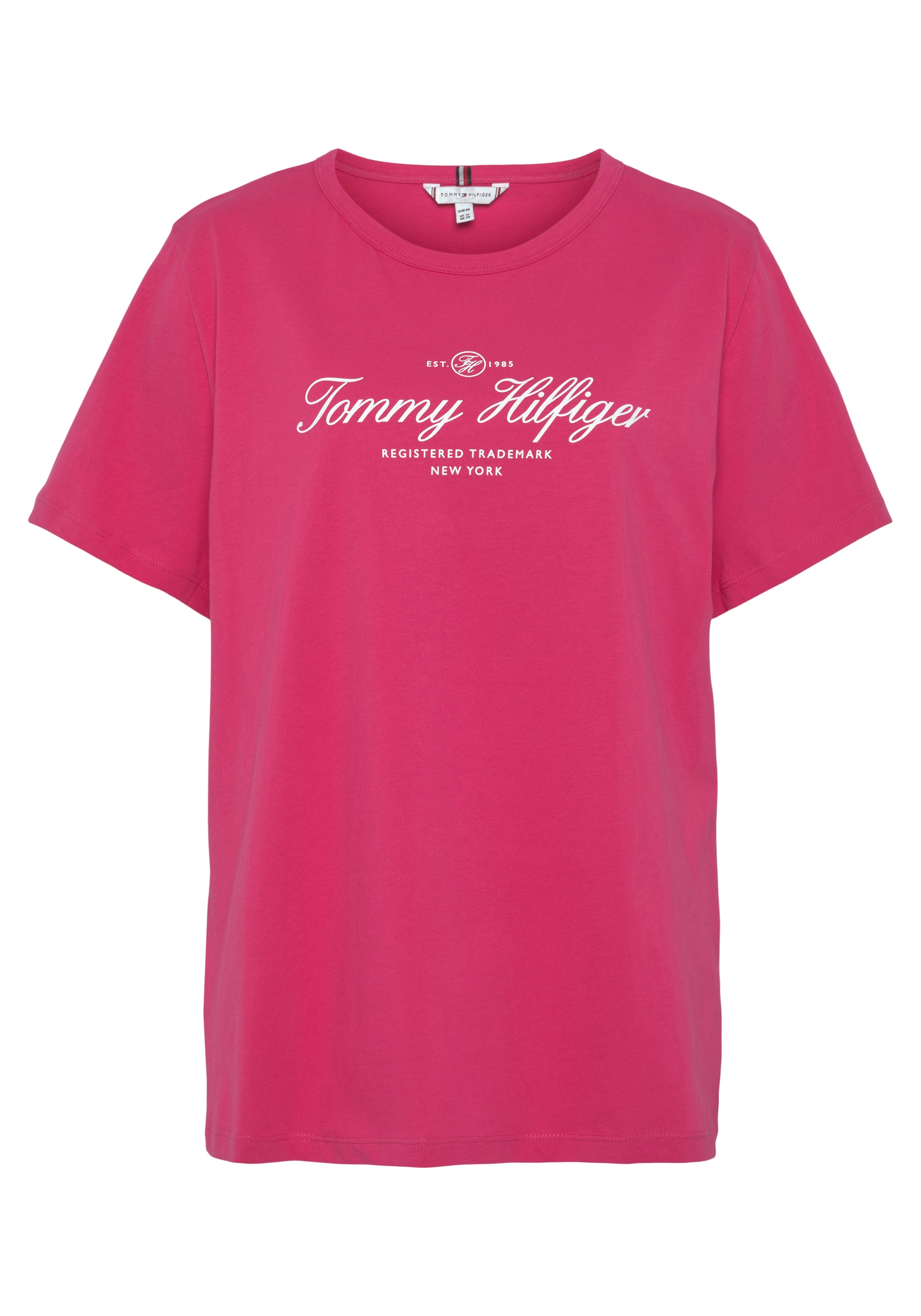 Tommy Hilfiger Curve Rundhalsshirt »CRV SIGNATURE Signature SIZE SLIM 1/2 CURVE,mit PLUS Hilfgier NK Logo-Schriftzug C Tommy SLV«, kaufen