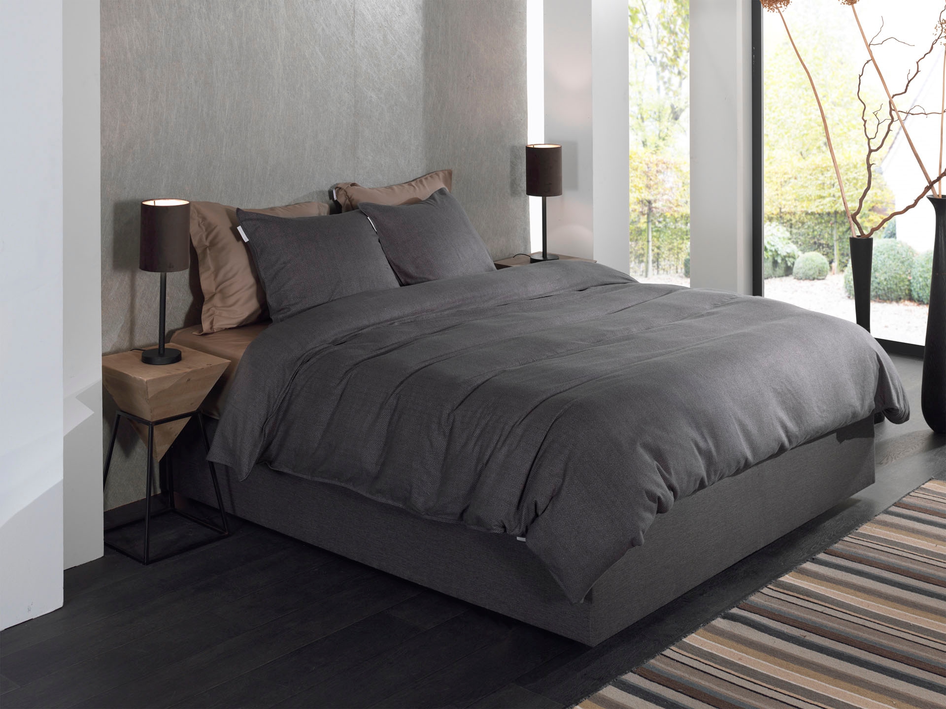 Heckett & Lane Bettwäsche »Spina« 2 Stk. tlg. Fischgrät Muster, 100% Baumwo günstig online kaufen