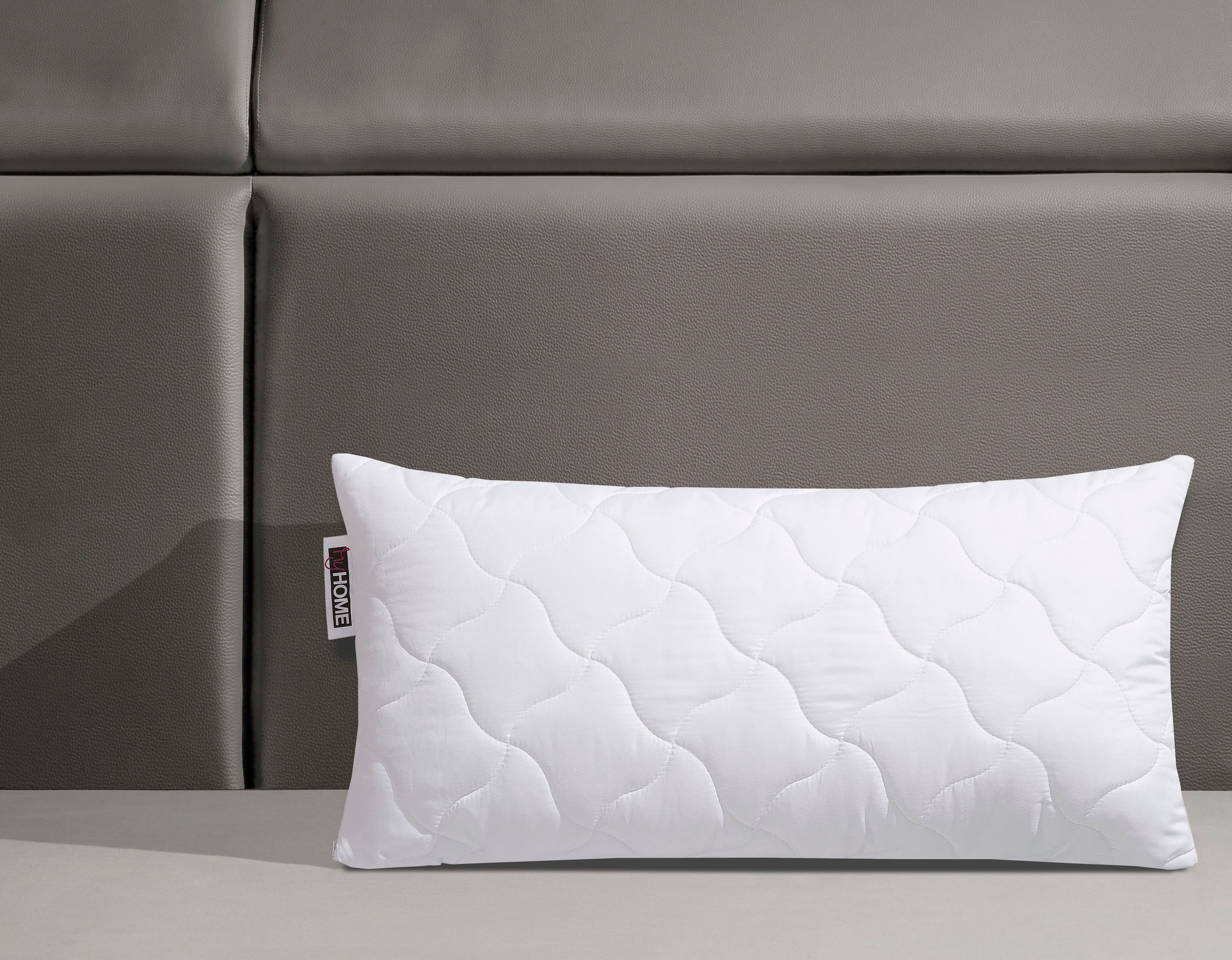 my home Microfaserkissen »Fantasy ECO Kopfkissen 40x80 oder 80x80 cm, Made in Germany«, Füllung: 100% nachhaltiges, klimaregulierendes Polyester, Bezug: 100% nachhaltiges Microfaserfeingewebe, (1 St.), Kundenliebling, kochfest!