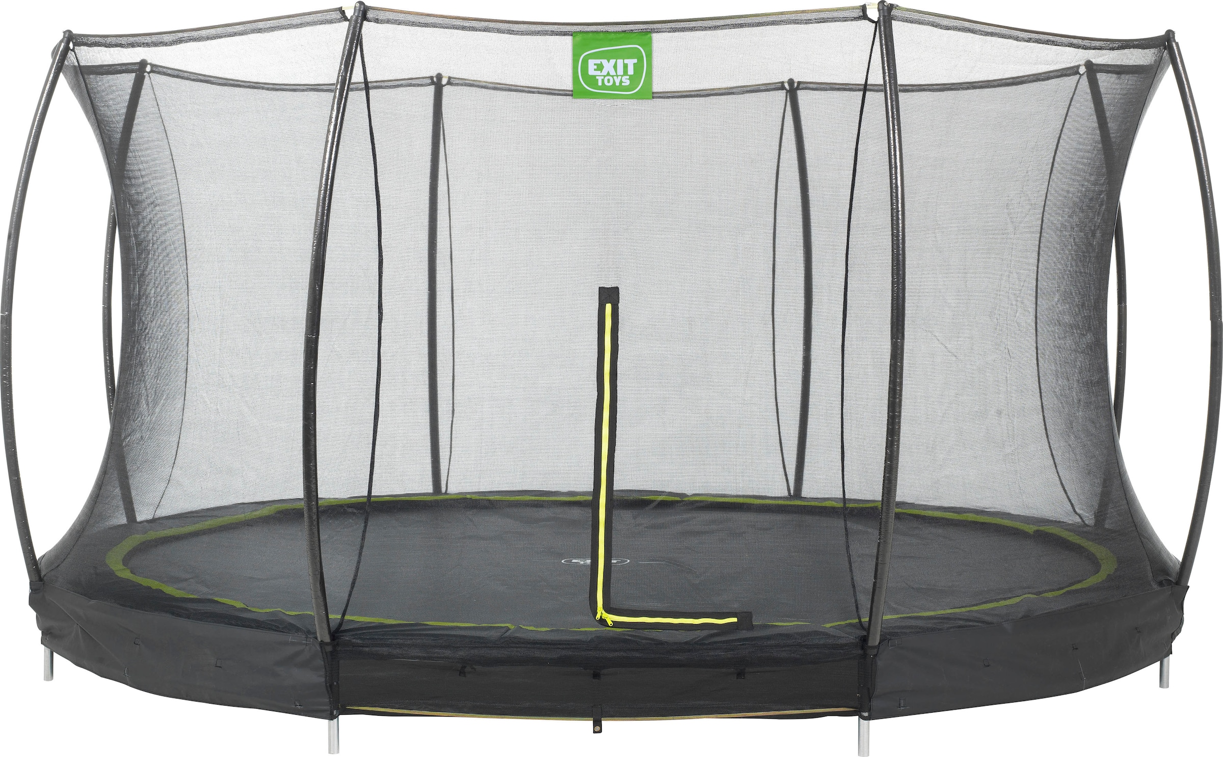 EXIT Bodentrampolin »Silhouette« Ø 366 cm mit Sicherheitsnetz schwarz Ø 366cm