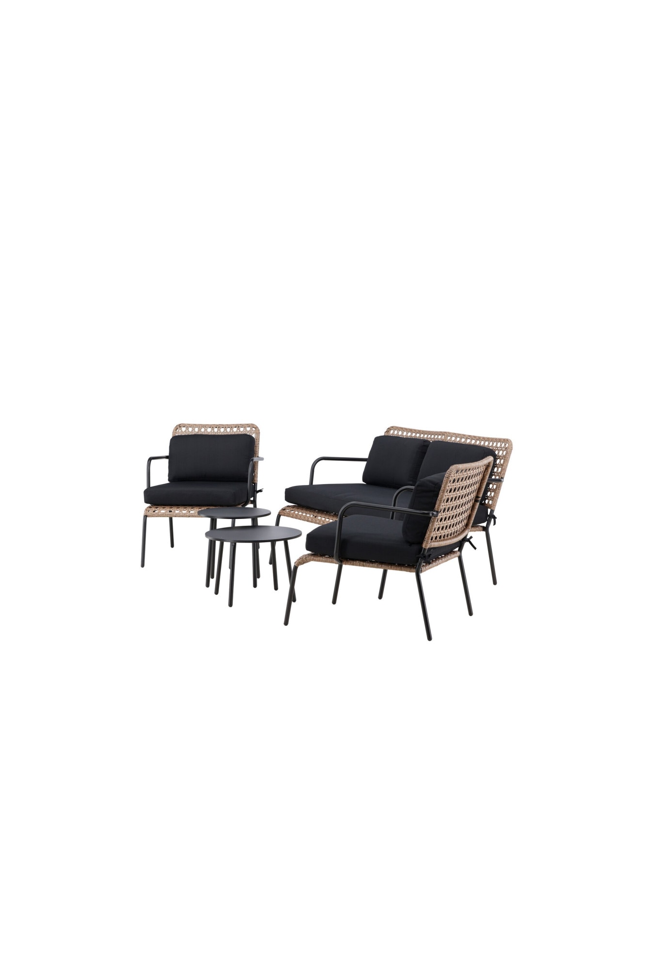 Venture Home Gartenlounge-Set »Paola, großzügiges Outdoor-Set für hohen Sitzkomfort« 5 tlg. Loungemöbel rund, Stoffbezug, angenehm, wetterfest