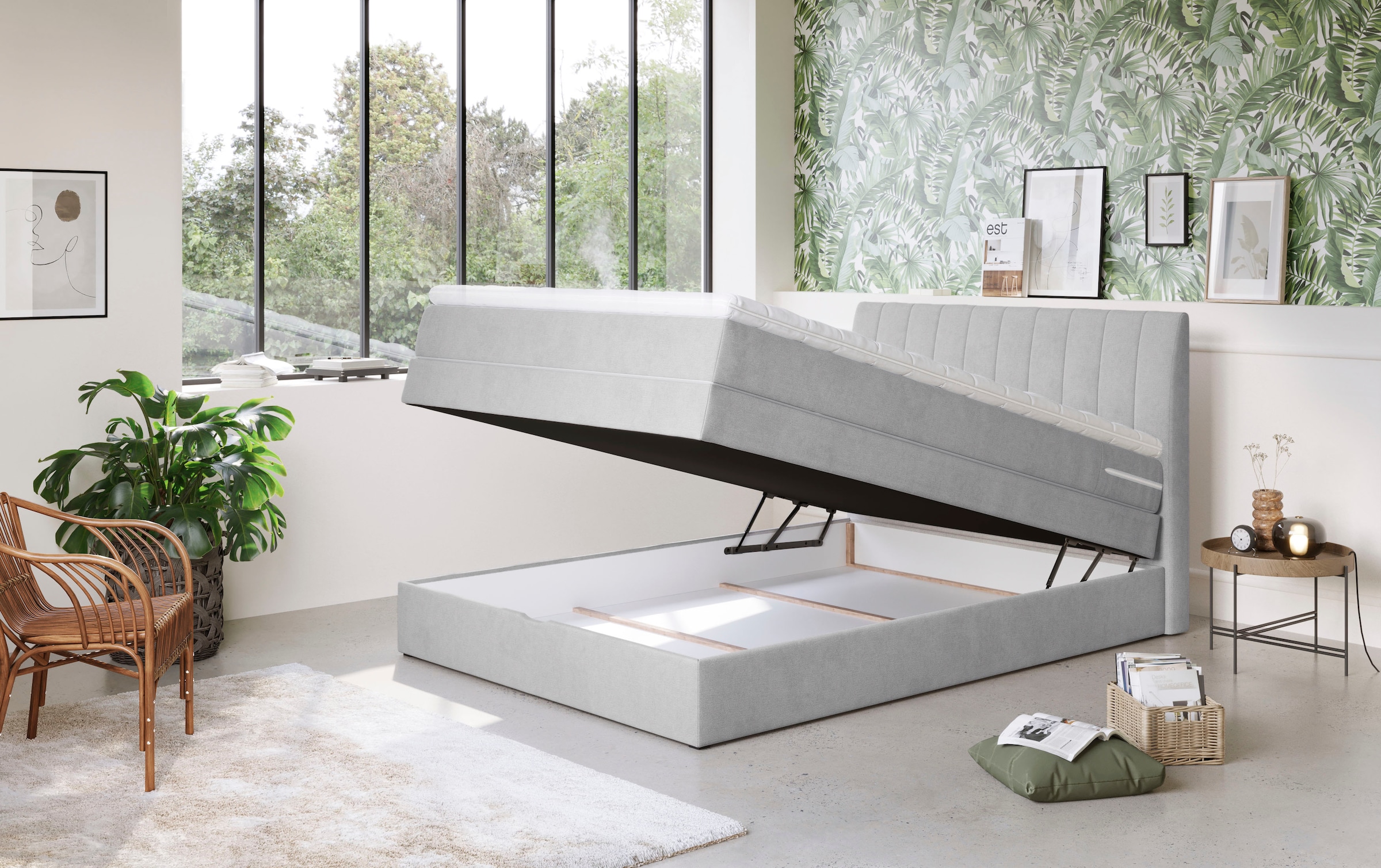 COTTA Boxspringbett »Shark inkl. Bettkasten und Topper«, erhältlich in den Breiten 140x200cm, 160x200cm und 180x200cm